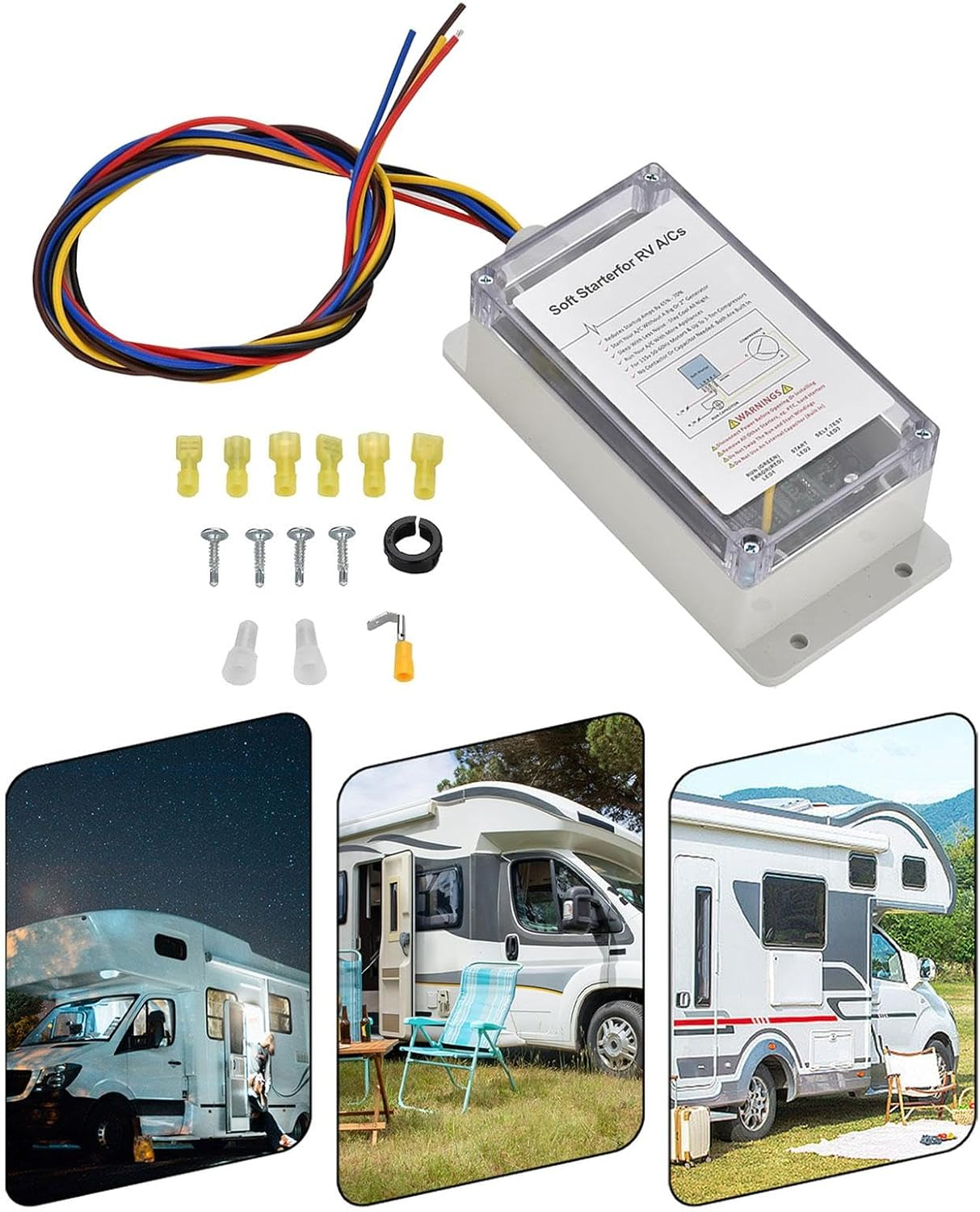 Qcchieus Air Conditioner Soft Start Kit RV AC Soft Start Kit Reduce Startup Current with Generator for Van Auto Campers image number 5