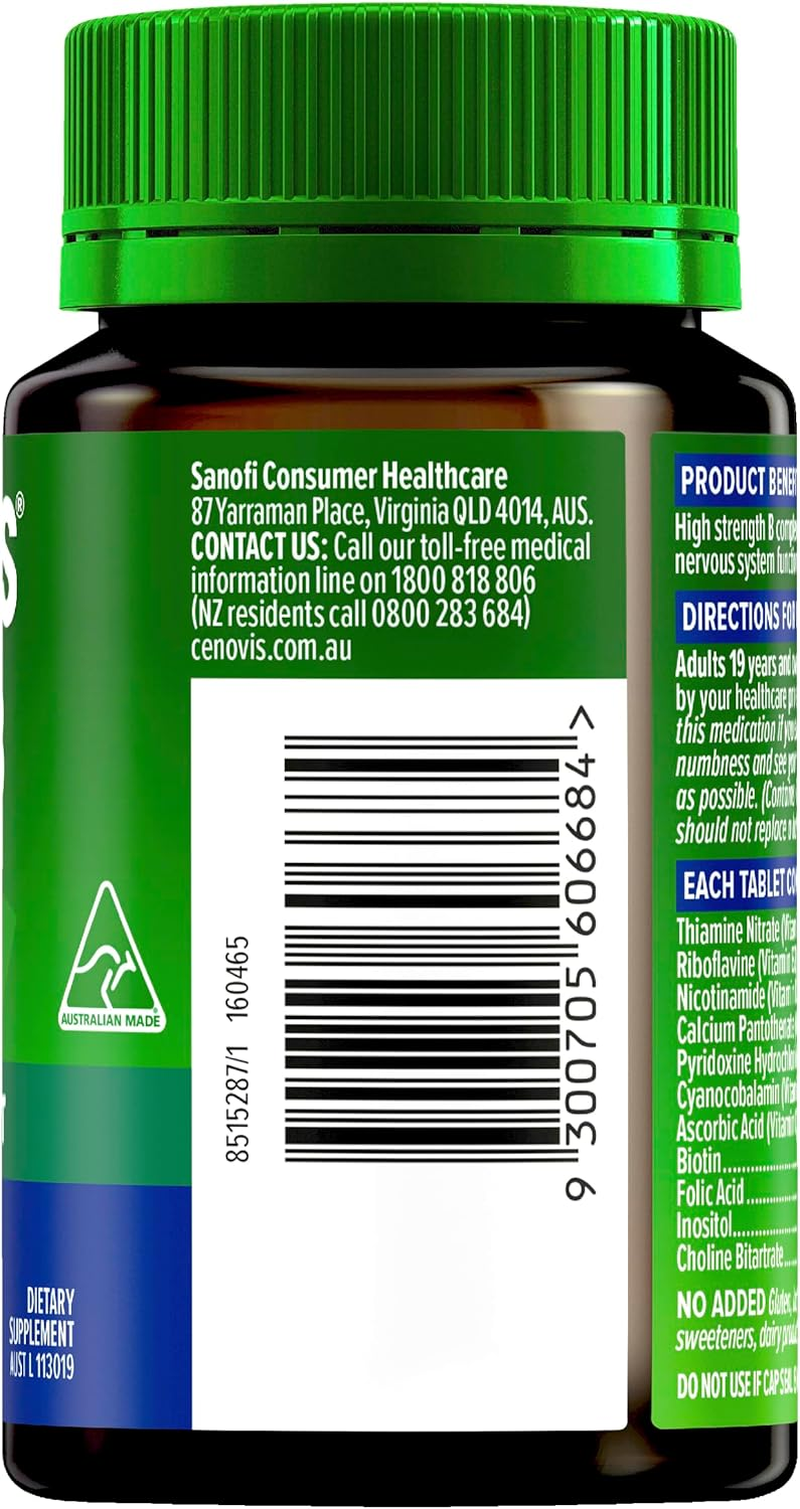 Cenovis Mega B Tablets 360 (3 X 120) - High-Strength Vitamin B Formula B-Group Vitamins Support Energy Levels, Healthy Nervous & Immune System Function - Reduces Free Radical Formation in the Body image number 5