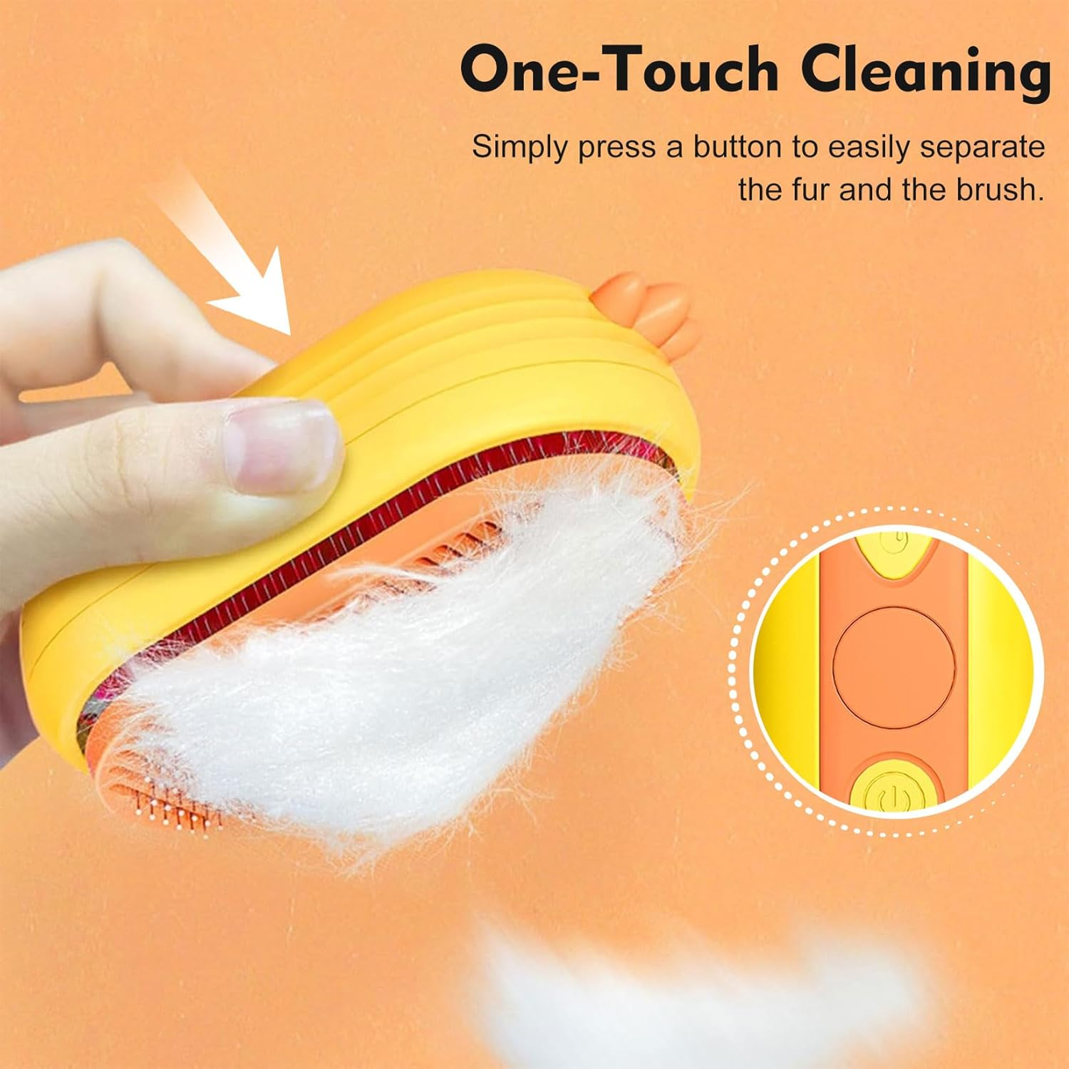 Idota 3-In-1 Cat Brush with Steam for Cats and Dogs, Cat Brush, Dog Brush, Steam Brush with Spray, Steamy Cat Brush, Self-Cleaning for Pet Care image number 1