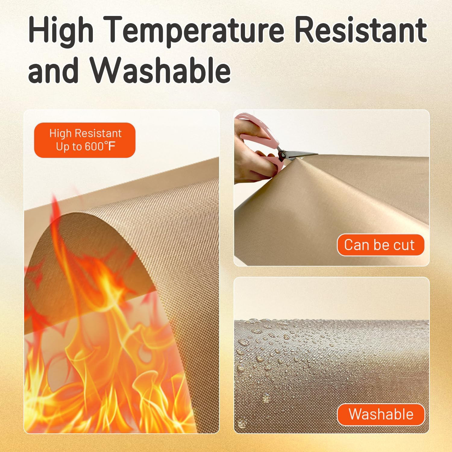 Transourdream 3 Pack PTFE Teflon Sheets Size S 8.5 X 11 for Mini Heat Press Heat Resistant Craft Mat Sublimation Paper and Heat Transfer Paper Reusable