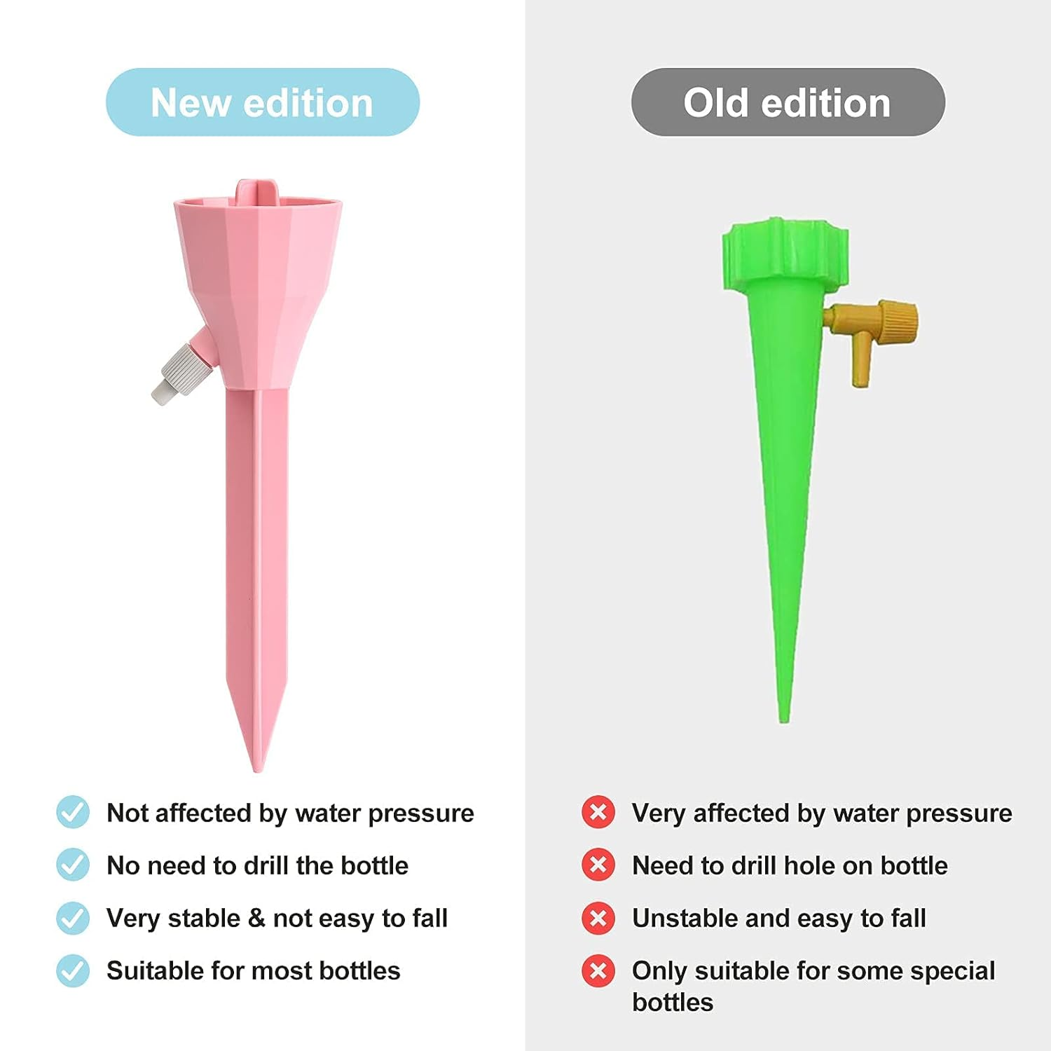 New Upgraded Plant Self Watering Spikes,Adjustable Plant Watering Devices with Slow Release Control Switch Water Dripper,Watering Planter Insert,Automatic Plant Waterer for Vacations (6) image number 2