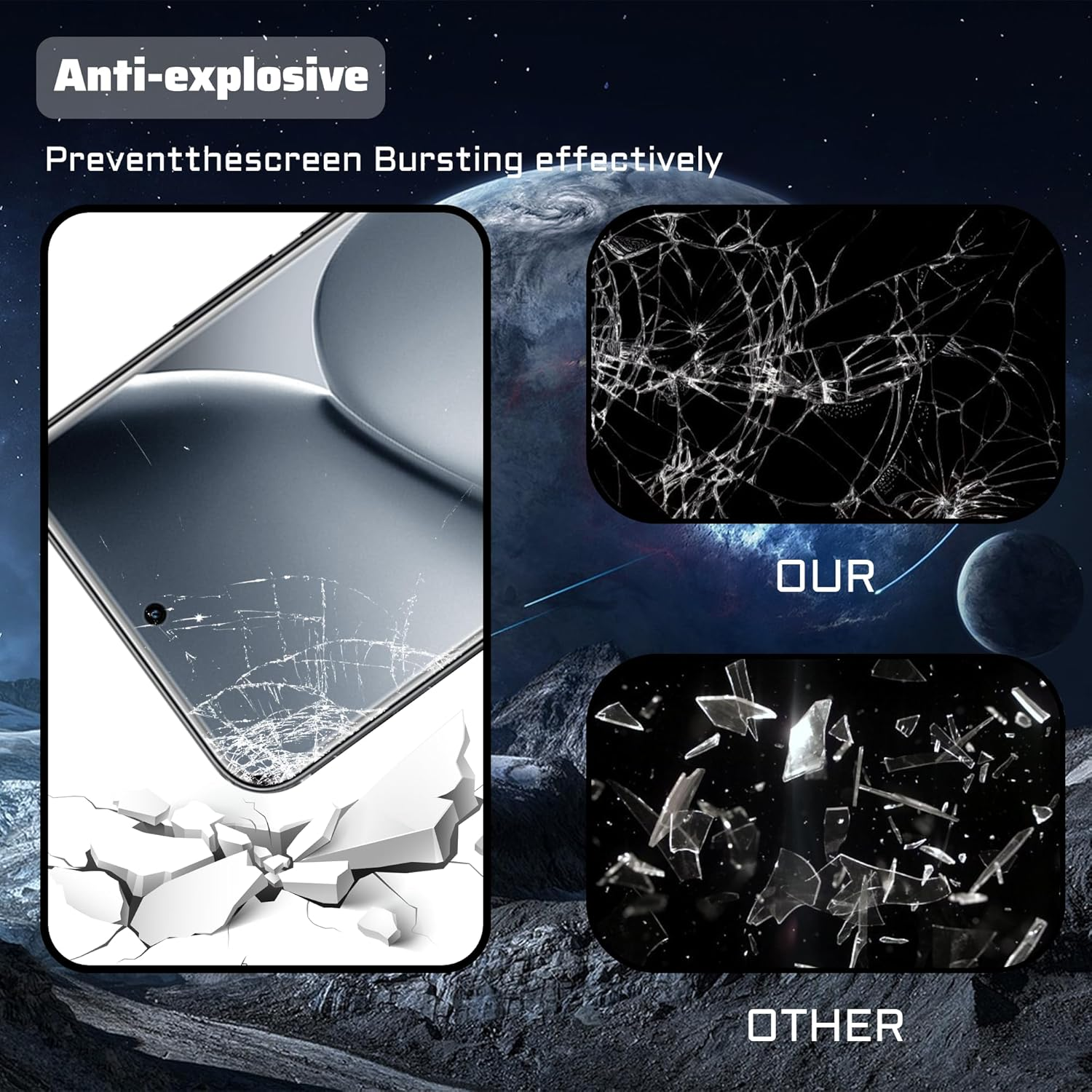 Lemxiee Screen Protector for Xiaomi Redmi Note 15 Pro plus & 15 Pro+ 5G Tempered Glass [2+1 Pieces] Camera Protection + HD 9H Hardness Screen Protector Film image number 5