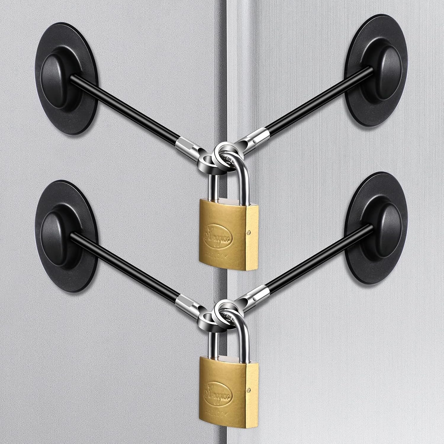 Hotop 4 Pack Fridge Lock Refrigerator Locks with Keys Freezer Lock Cabinet Chest Door Child Safety Lock for Adults Baby Proofing image number 6