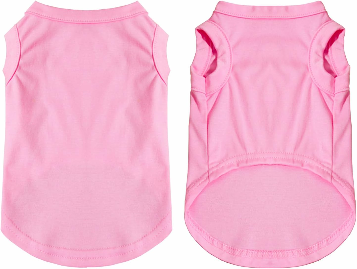 2Pcs Plain Small Dog Shirts for Female Blank Shirts Clothes Soft Stretchy Fit for Extra Small Medium Puppy Girl Clothes