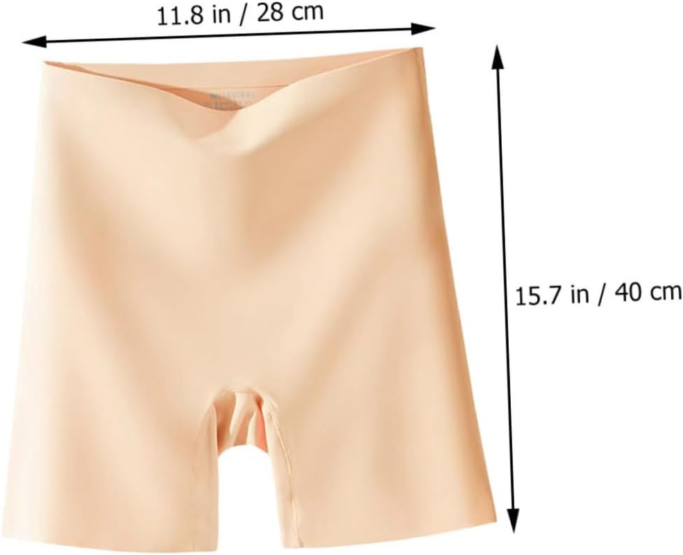 Ipetboom Seamless High-Waist Safety Shorts For, Ice Cooling Thin Anti-Exposure Underwear, Skin Color L, Tummy Control and Hip Lift Khaki image number 2