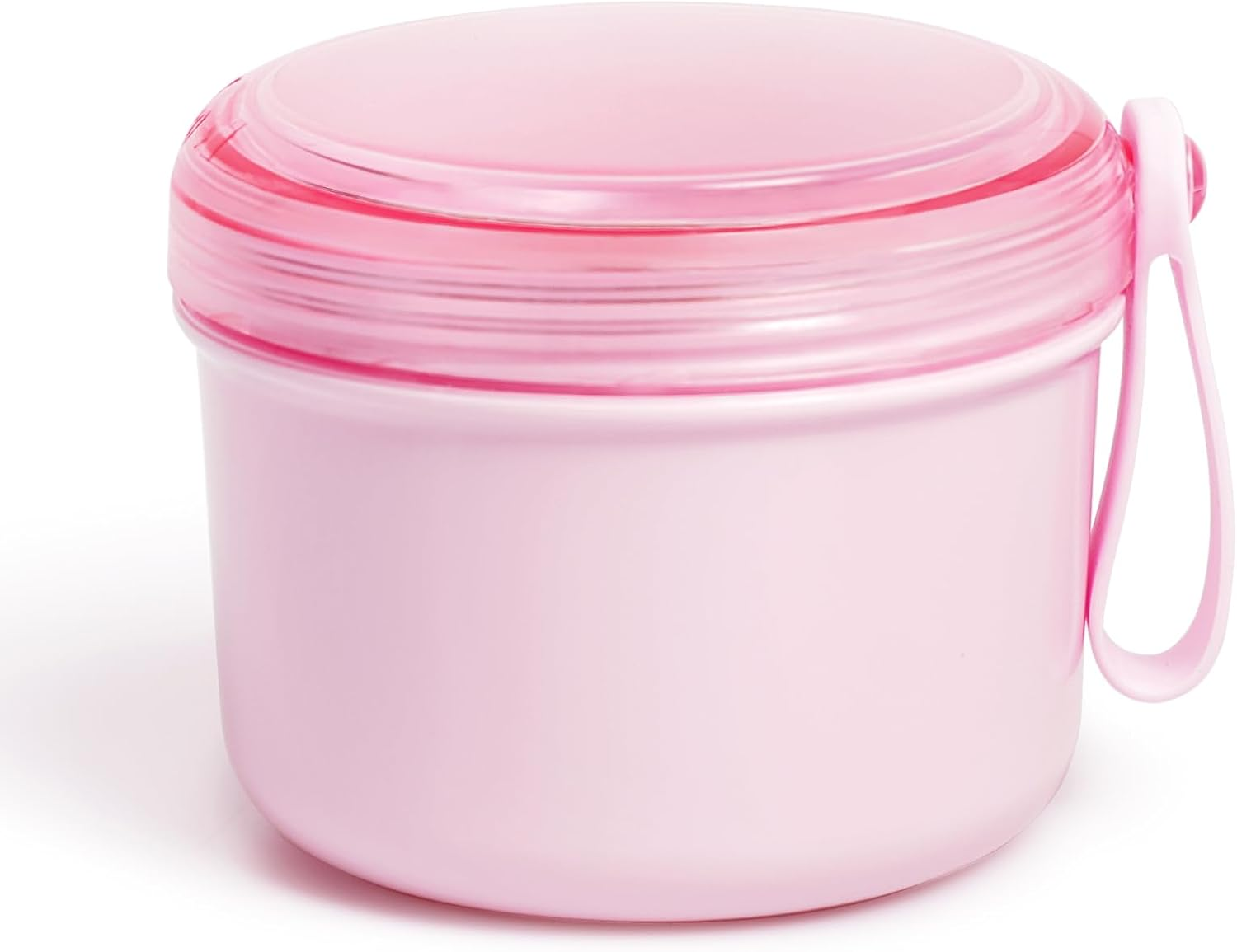 Denture Bath Case Cup Box Holder Storage Soak Container with Strainer Basket for Home or Travel Denture Cleaning (Pink)