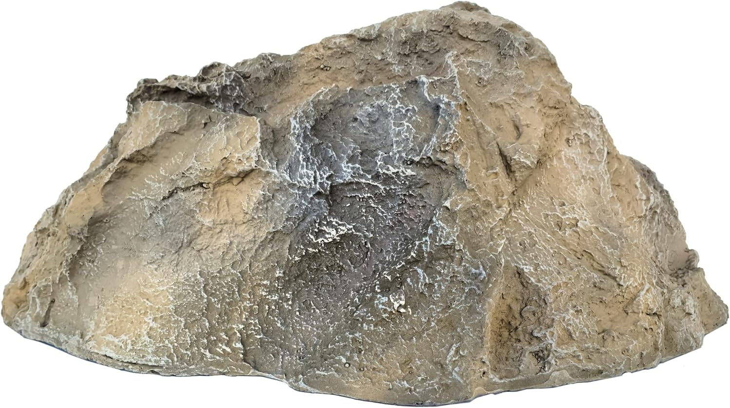 Backyard X-Scapes Artificial Rock Well Pump Cover for Landscaping Fake Rock for Decorating to Hide Pipe Fiberglass Boulder Covers Large Natural Grey 13 in H X 28 in W X 30 in L