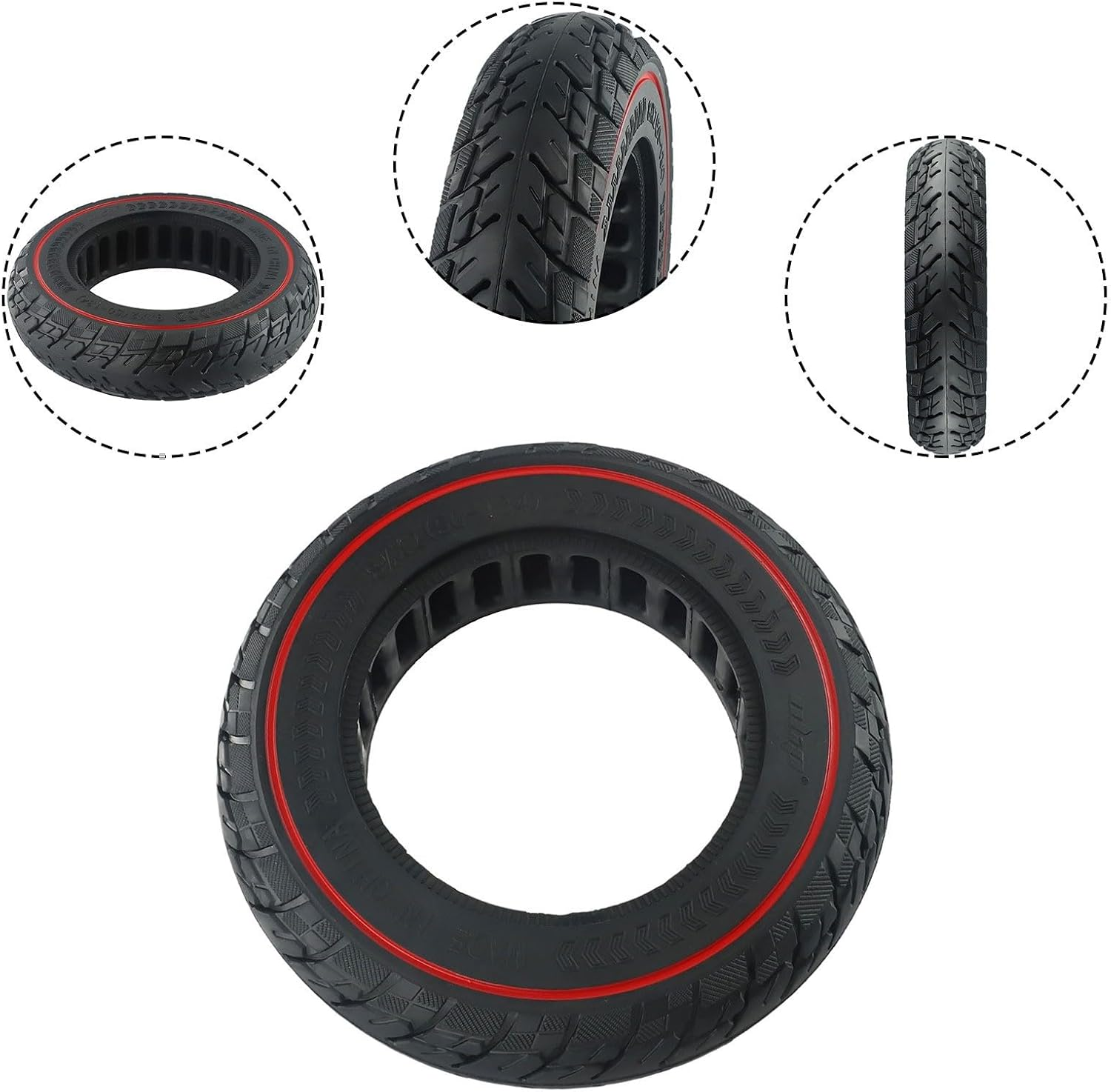 Front and Rear Tyres Replacement Wheels Tyre 8.5 Inch 8 1/2 X 2 (50-134) Solid Tyres for VSET 9 & 9+/ 9 Electric Scooter Rubber Black Puncture Proof Solid Rubber Tyres Electric Scooter