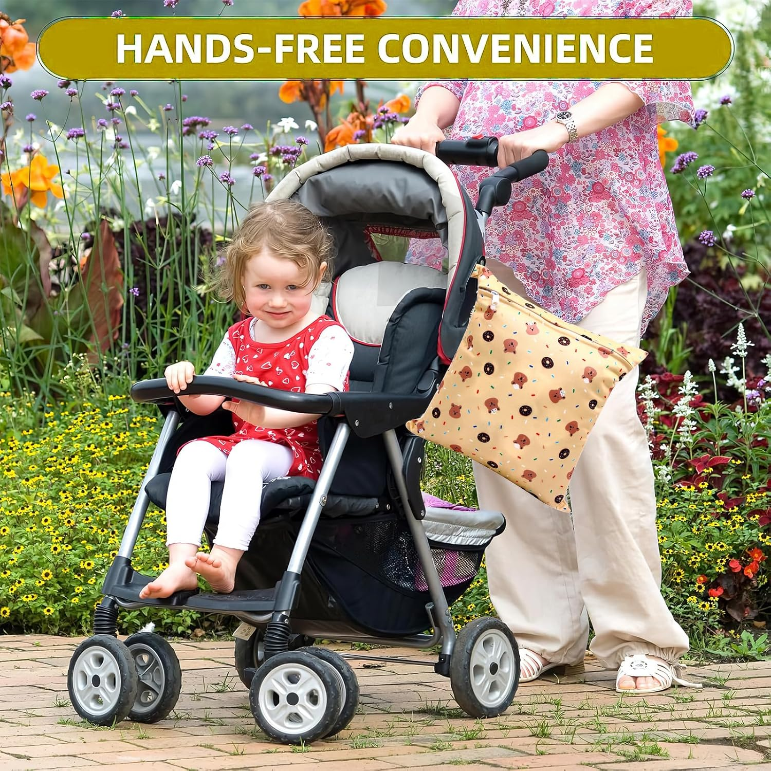 1 X Reusable Waterproof Wetbag for Nursery, Changing Bag, Wet Bag, Nappy Bag with Zip, Wet Bag, Nappy Bag, Dry Bag for Travel, on the Go Wetbag, Swimming Equipment, Multicoloured image number 2