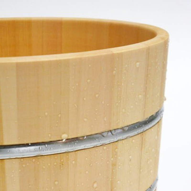 Daiwa YS-4 Industrial Tub, Bath Tub, Wood, Cypress, Mildew-Resistant, Water Repellent, Made in Japan, Stainless Steel Tag, Diameter 8.9 X Height 4.5 Inches (22.5 X 11.5 Cm) image number 1