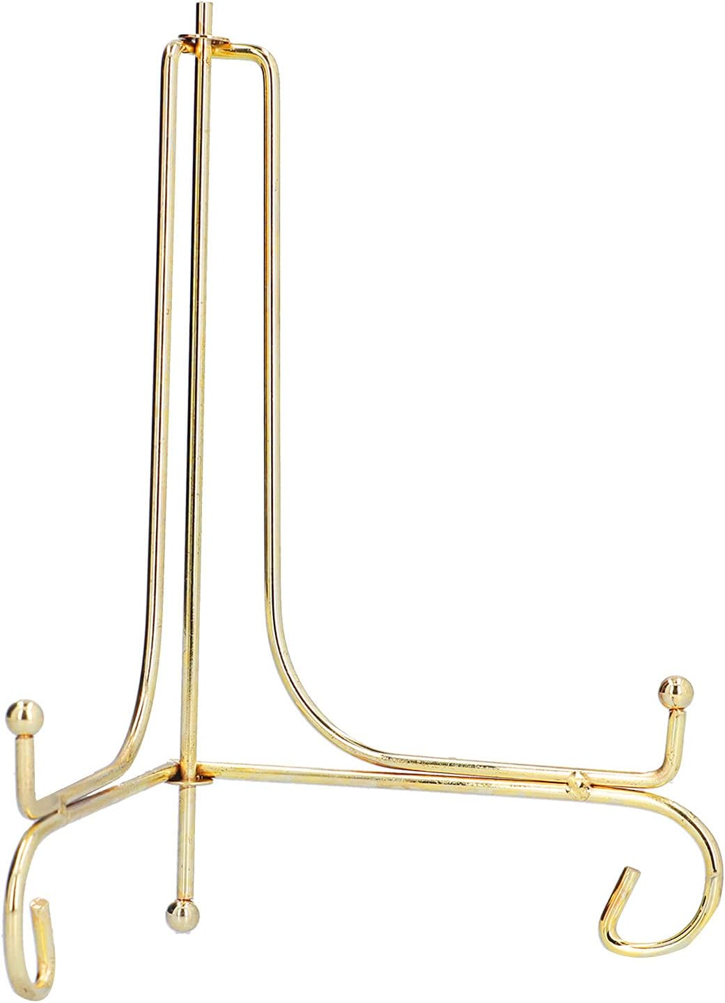 Metal Clock Stand Stylish Display Bracket for Home Office Modern Nordic Decor Gold round Plate Holder Iron 8.5X6.8In image number 1