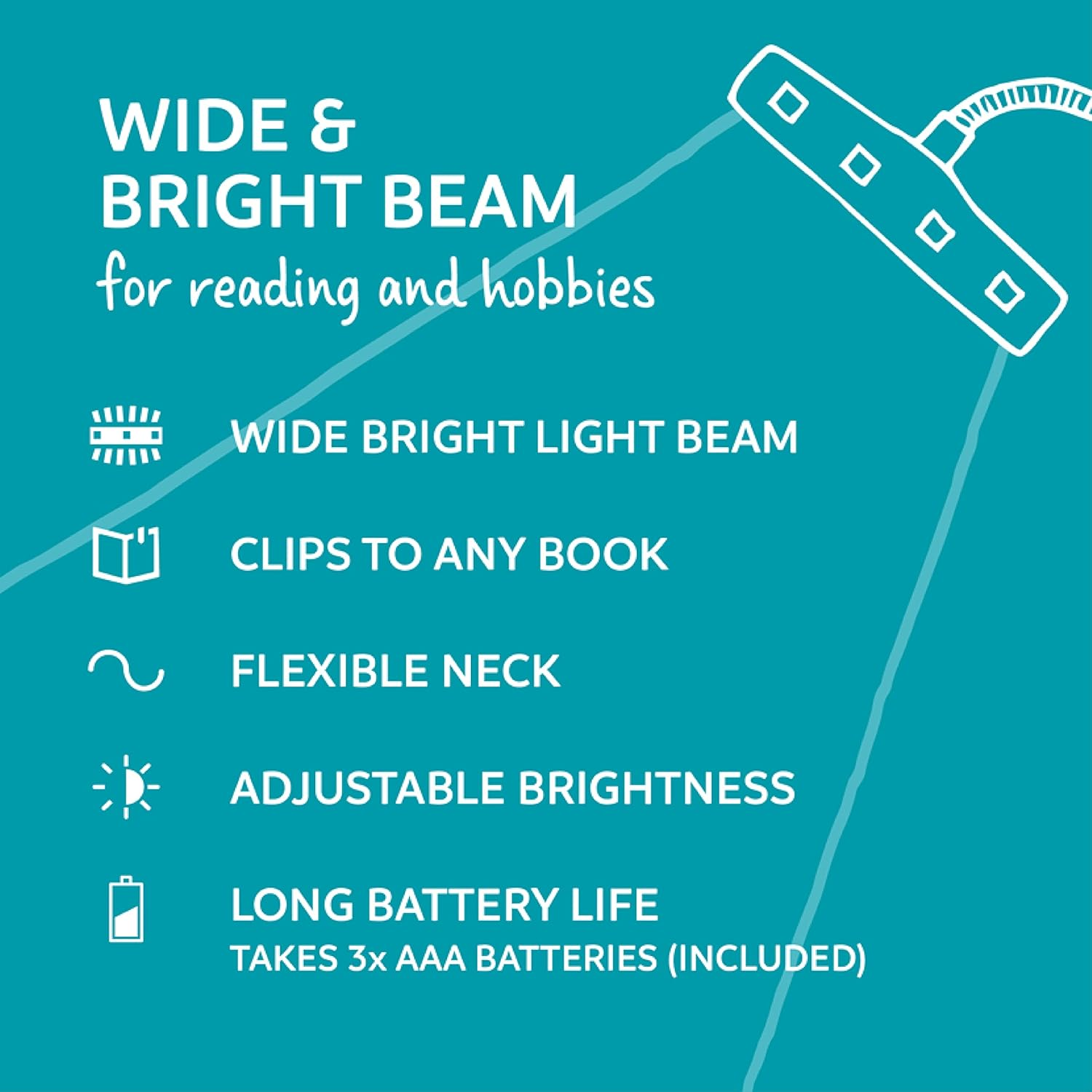 IF the Really Bright Book Light - Purple. Super Bright Reading Lights for Books in Bed &ndash; Flexible Book Light Clip on &ndash; a Great Book Lamp with Batteries Included image number 2