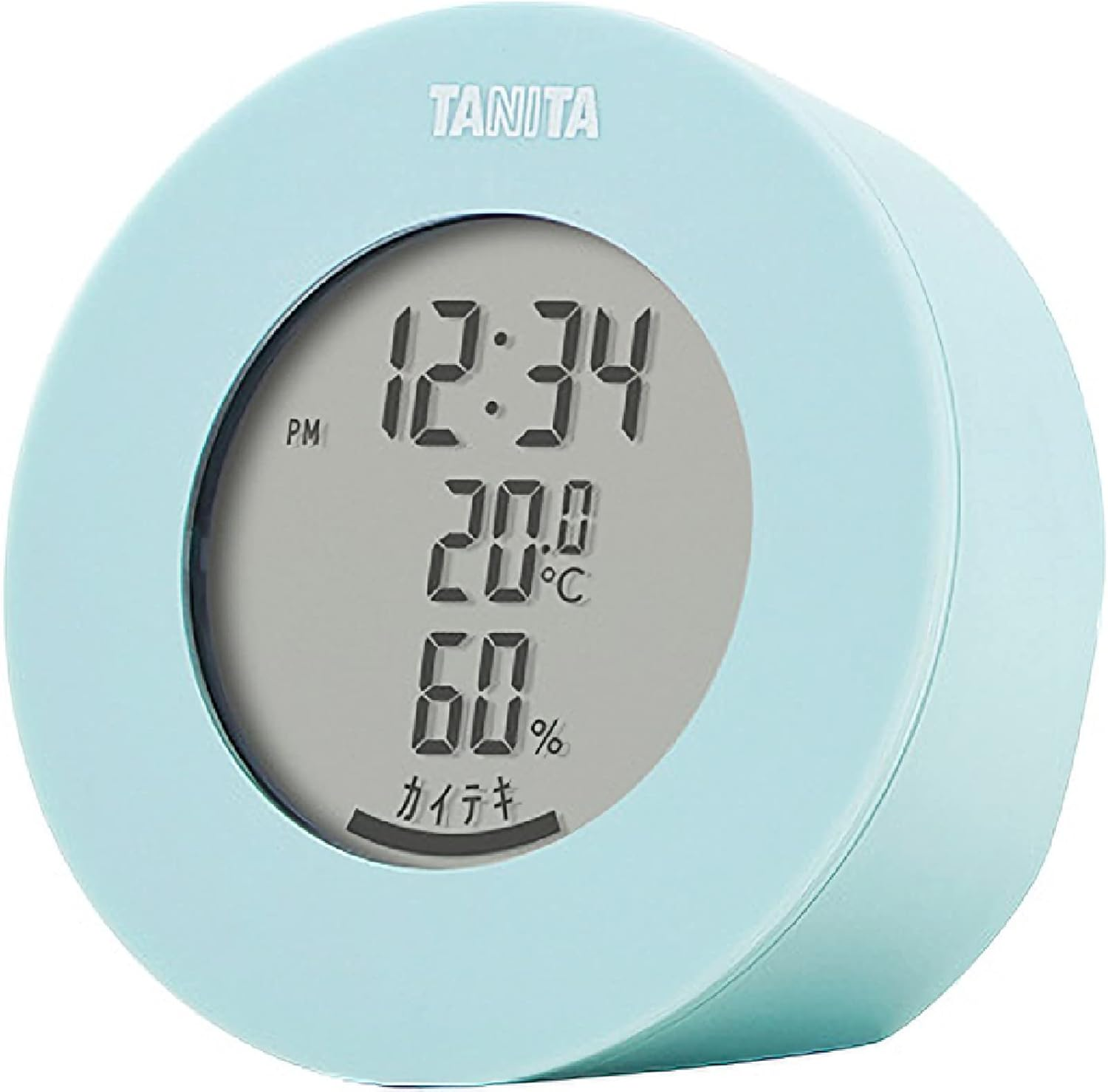 Tanita Thermometer/Hygrometer Clock Temperature Humidity Digital Tabletop Magnet Light Blue TT-585 BL