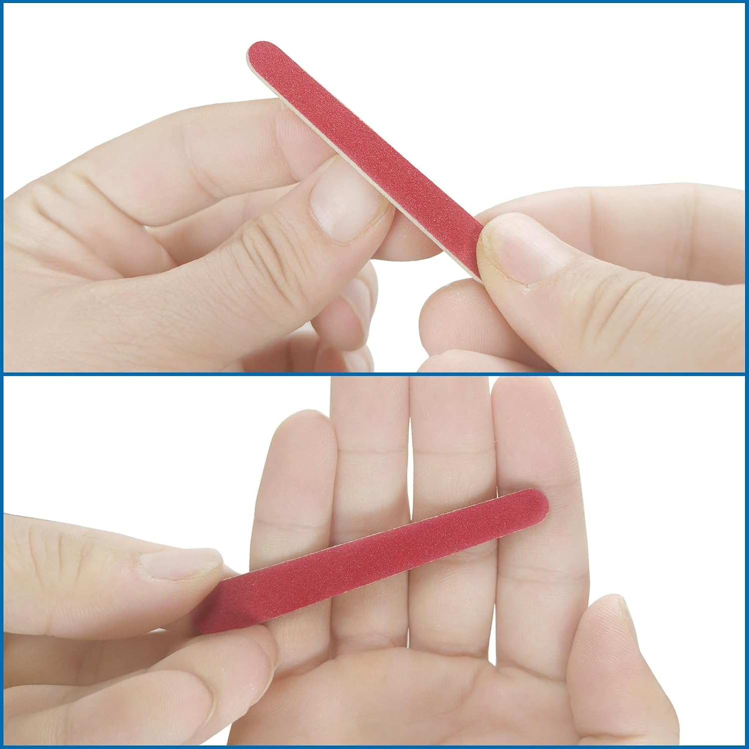 Mini Nail Files (100 Pack), 180/240 Grit Wooden Emery Board Nail File Double Sided Small Wood Emory Fingernail Files for Natural Nails Professional Reusable Manicure Pedicure image number 6