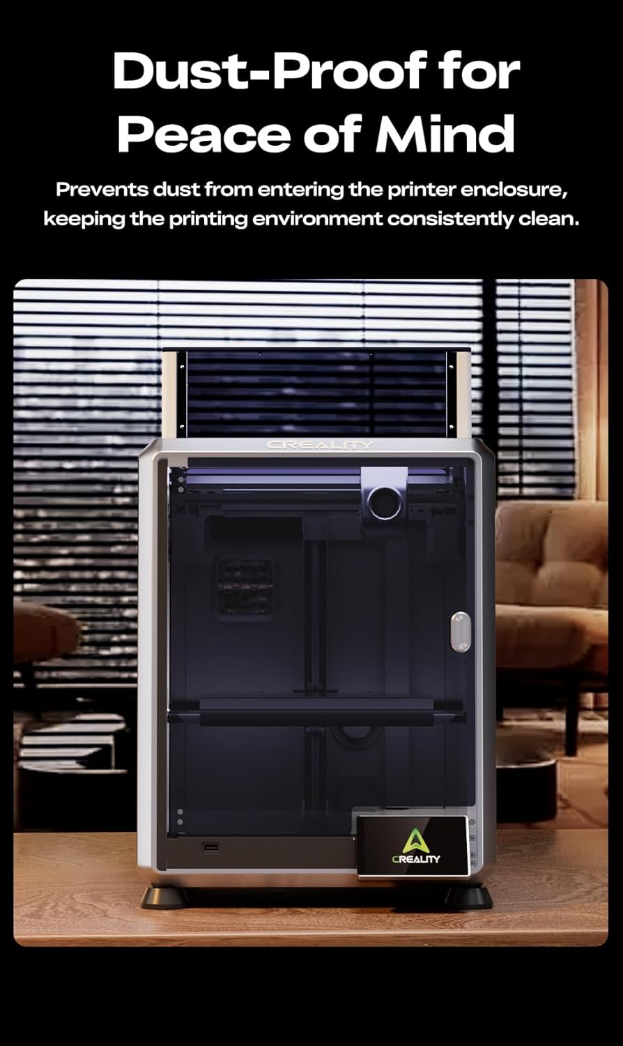 Creality Official K1 SE Enclosure, Transparent Constant Temperature Dustproof Tent with Noise Reduction for Creality K1 SE 3D Printer image number 3