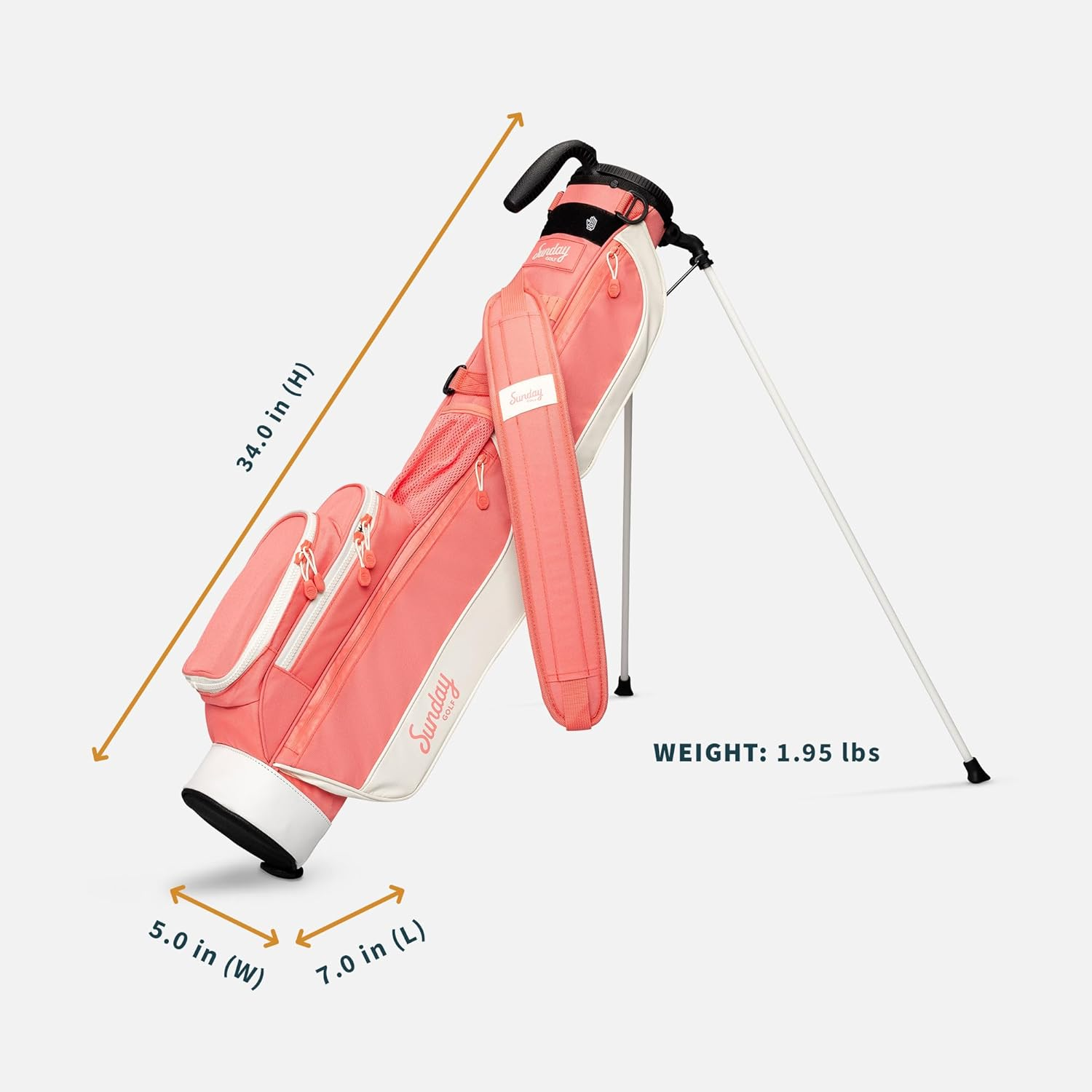 Sunday Golf Loma Bag - Lightweight Sunday Golf Bag with Strap and Stand &ndash; Easy to Carry Pitch N Putt Golf Bag &ndash; Golf Stand Bag for the Driving Range, Par 3 and Executive Courses, 31 Inches Tall - Blue image number 3