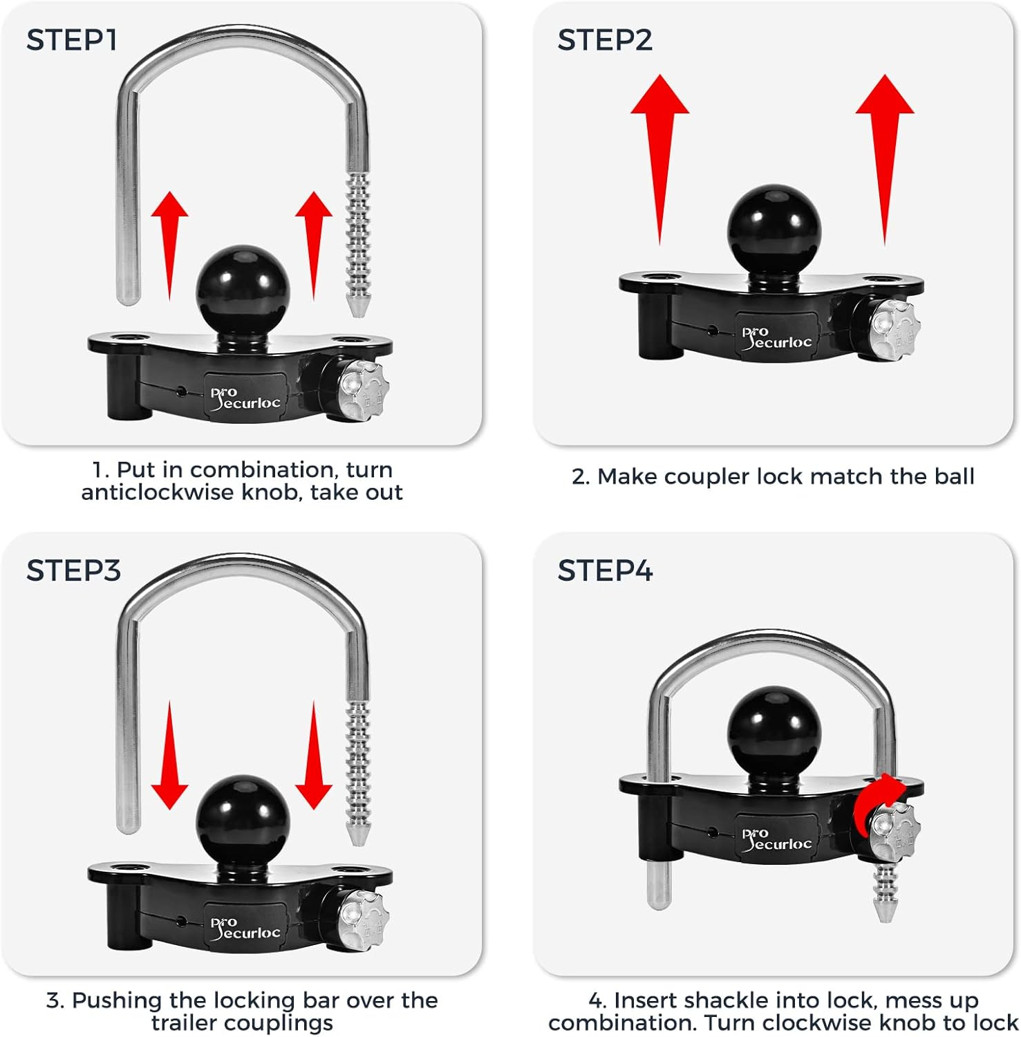 Trailer Hitch Locks - Yellow image number 7