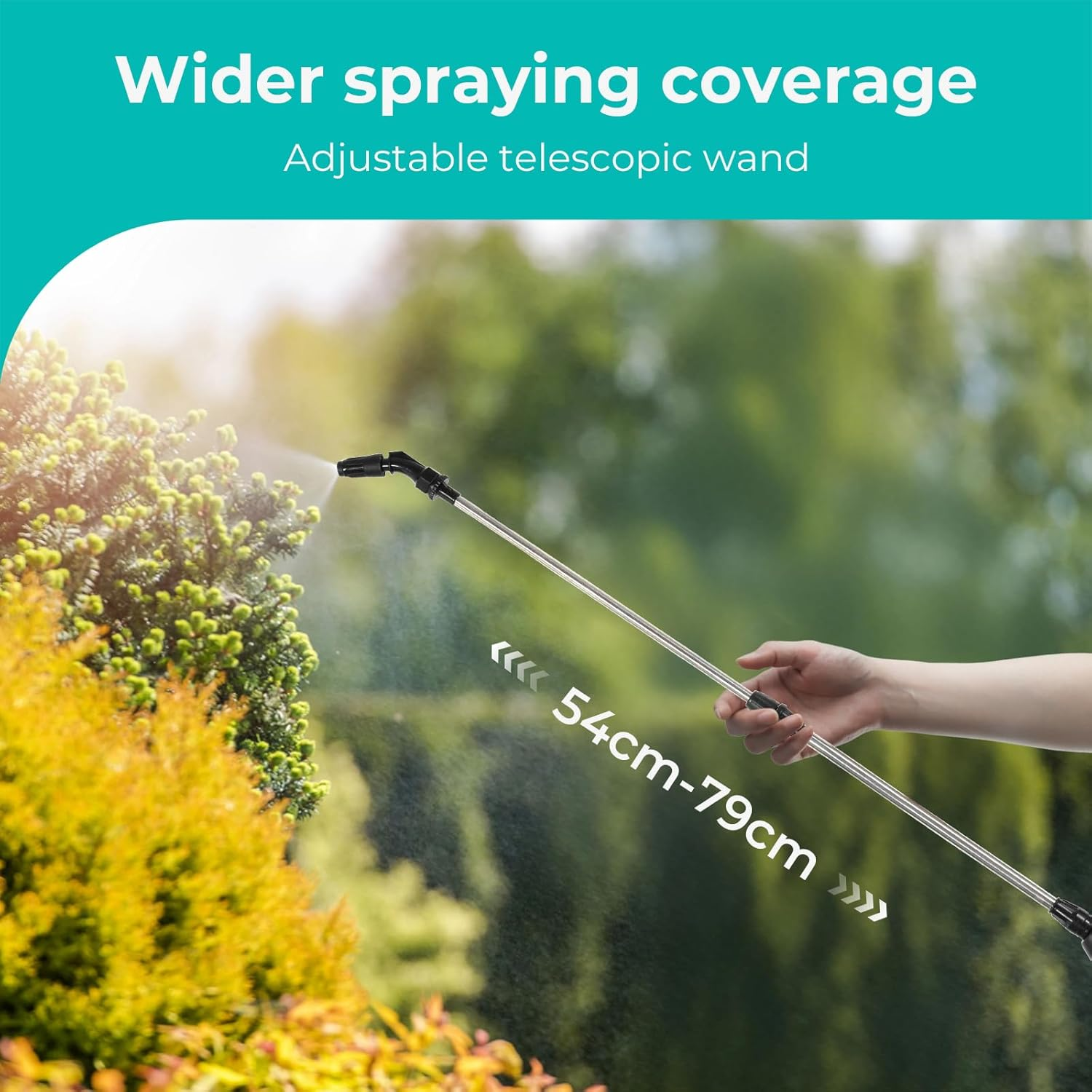 Traderight Battery Powered Sprayer, 8L Electric Weed Sprayer, 3 Mist Nozzles, Rechargeable Handle, Shoulder Type, Adjustable Telescopic Wand, Portable Automatic Sprayers for Garden Yard Lawn image number 4