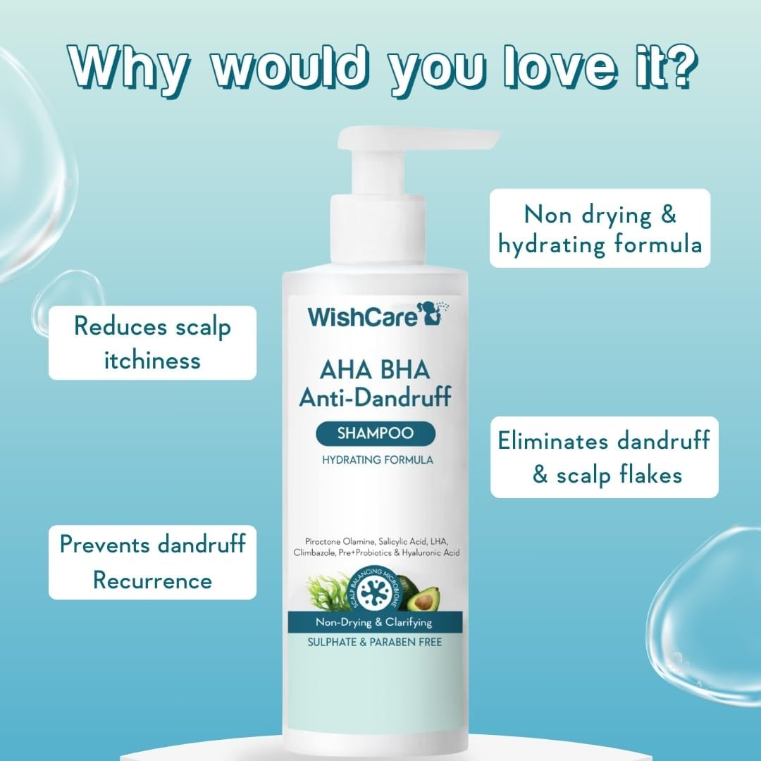 Hydrating AHA BHA anti Dandruff Shampoo for Women & Men-Paraben & Sulphate Free Shampoo 250Ml image number 5