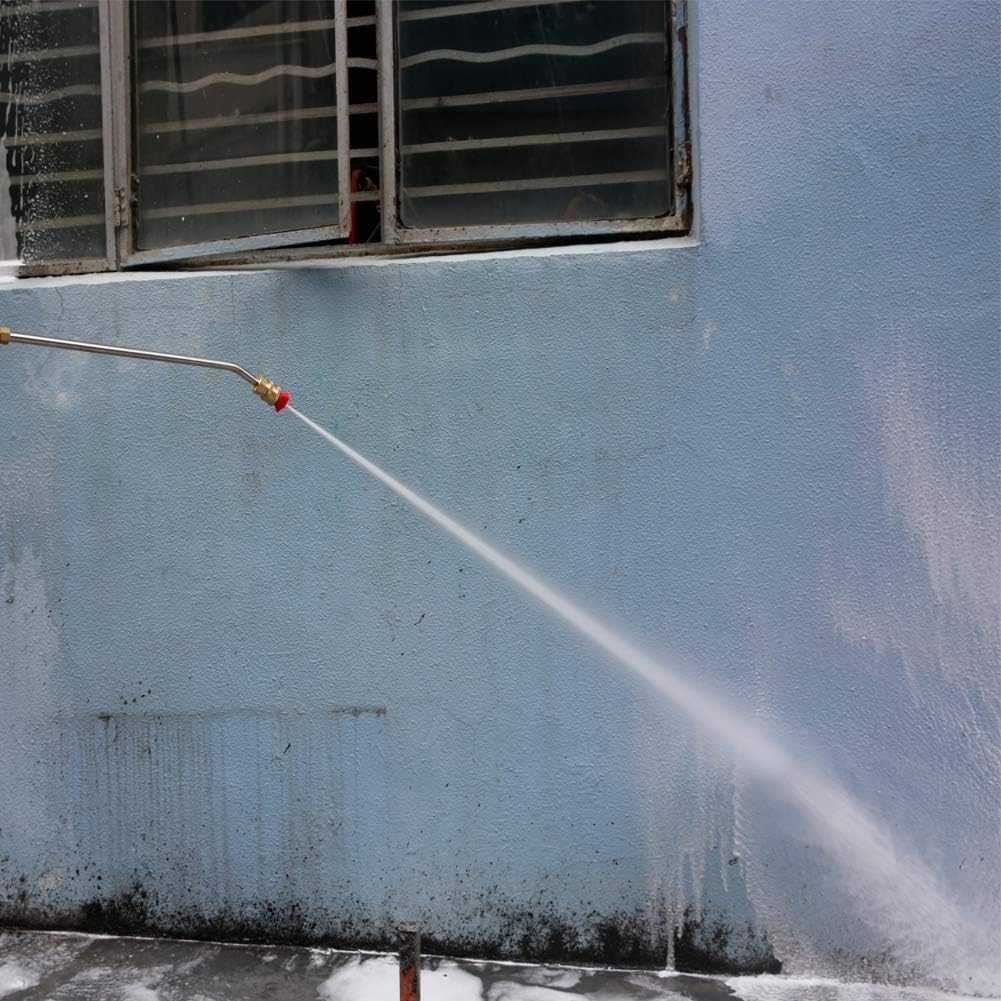 Sooprinse Washer Extension Gutter Cleaner Attachment Accessory,High Pressure Washer Gutter Rod for Lance/Wand 1/4 Inch Quick Connect,30 Degrees Curved Rod,14 Inch image number 2