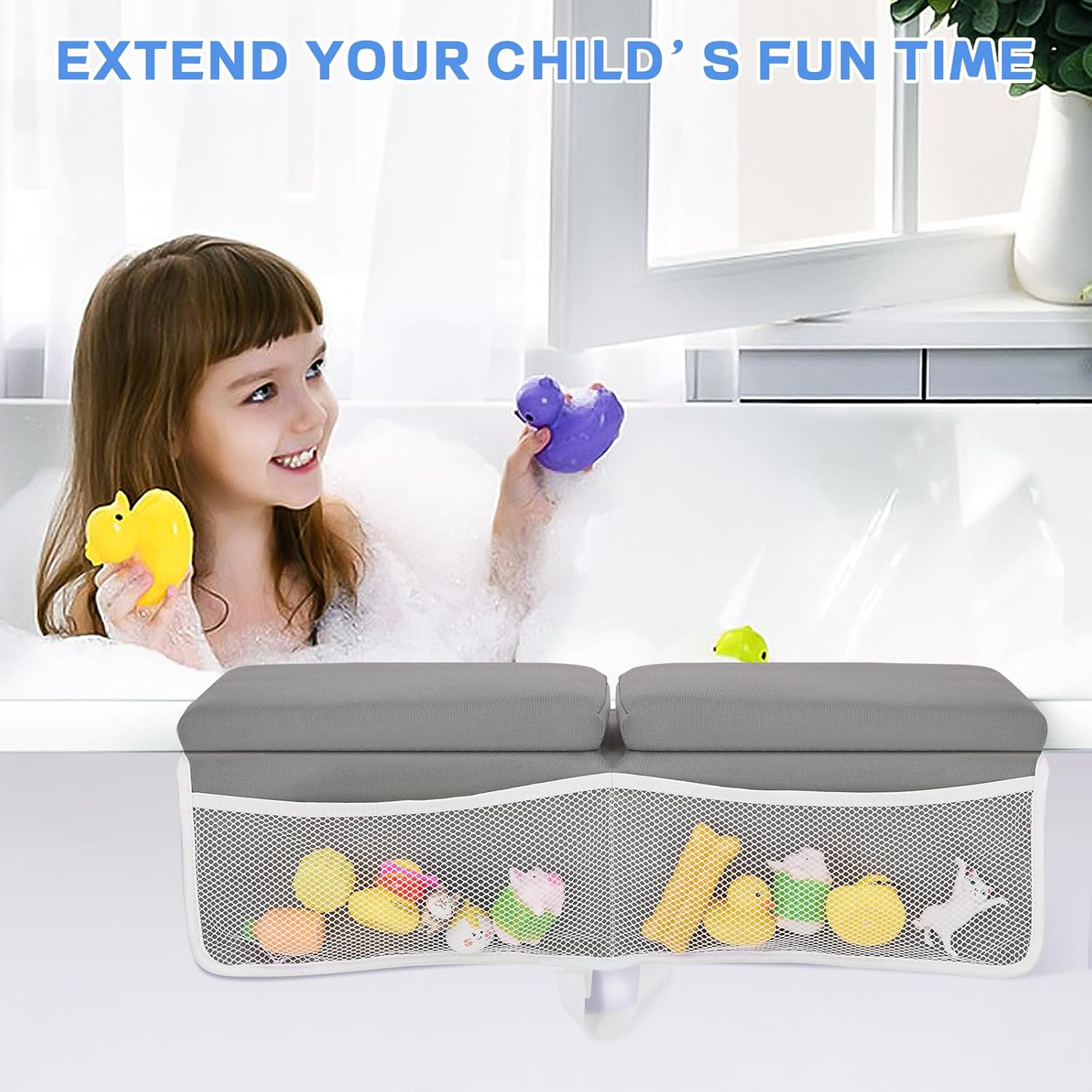 Baby Bath Kneeler and Elbow Rest Pad Set, Bathtub Kneeling Pad & Mat, Baby Accessories for Bath, Relieve Your Knees and Elbows