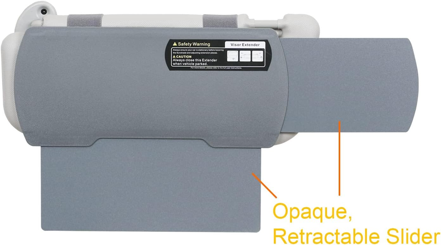 Car Visor Sunshade Extender, Window Shade, Anti-Glare Sun Blocker for Driver or Front Seat Passenger,1 Piece (Gray) image number 2