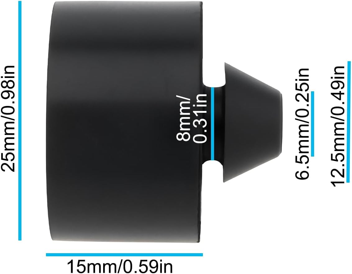 4Pcs 8Mm Motorcycle Seat Bump Stoper Rubber Buffer 25X15Mm Compatible with Honda image number 6