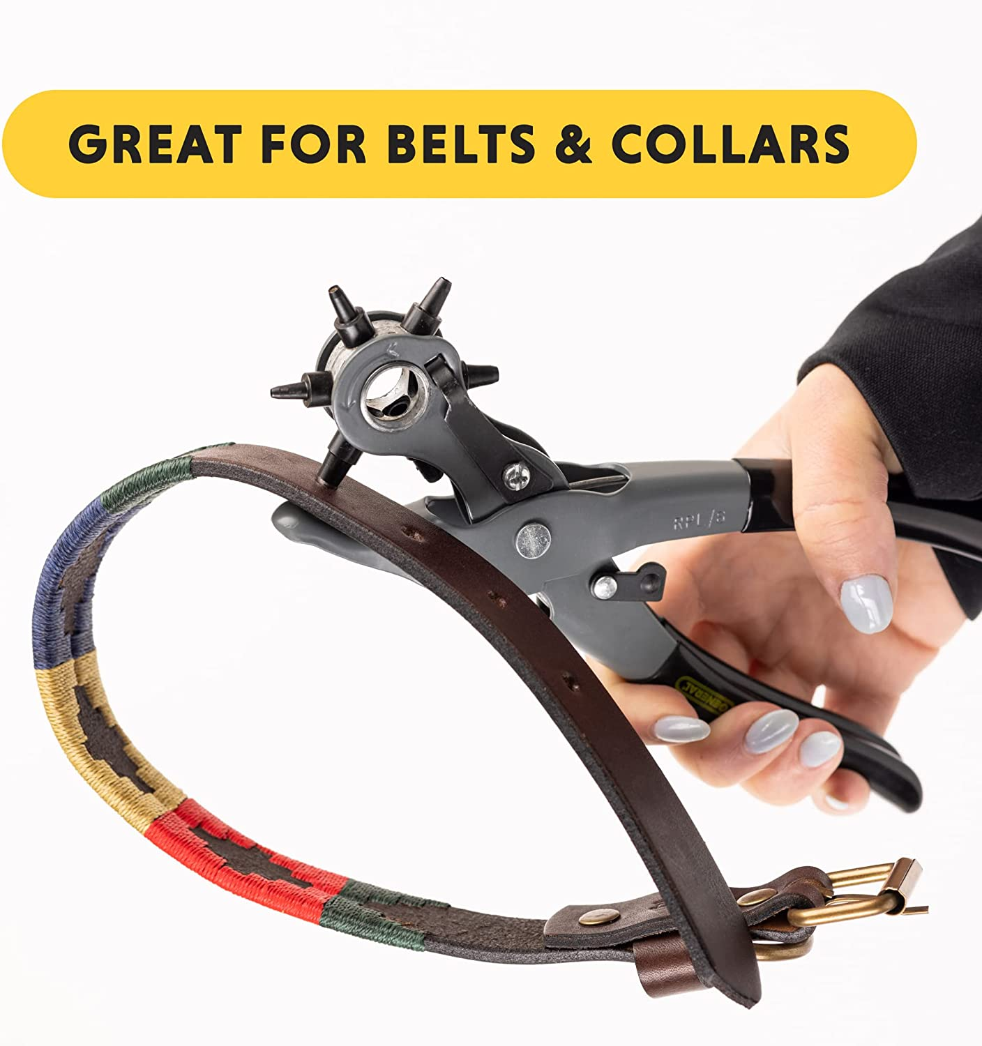 General Tools 72 Leather Hole Punch Tool, 5/64 Inch to 3/16 Inch