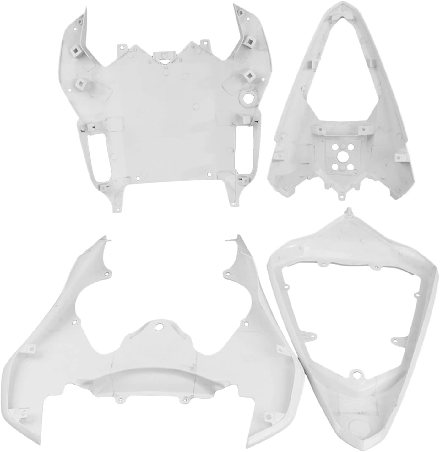 Motorbike Frame Fairings Fit for Yamaha YZF R6 2008-2009 Motorcycle Tail Rear Fairing Part Bodykit Injection Mold ABS Unpainted White Replacement Upgrade Accessories image number 3