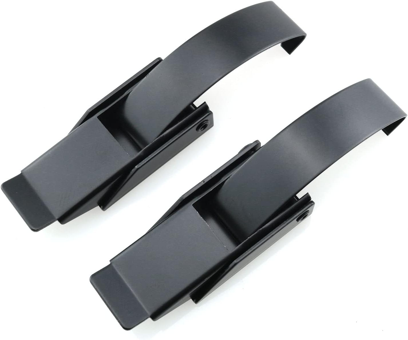 Hjgarden 2Pcs 304 Stainless Steel Draw Toggle Latch with Spring-Steel Hook, Spring Loaded Draw Toggle Clamp Clip Black Hasp Latch Catch Clasp image number 2