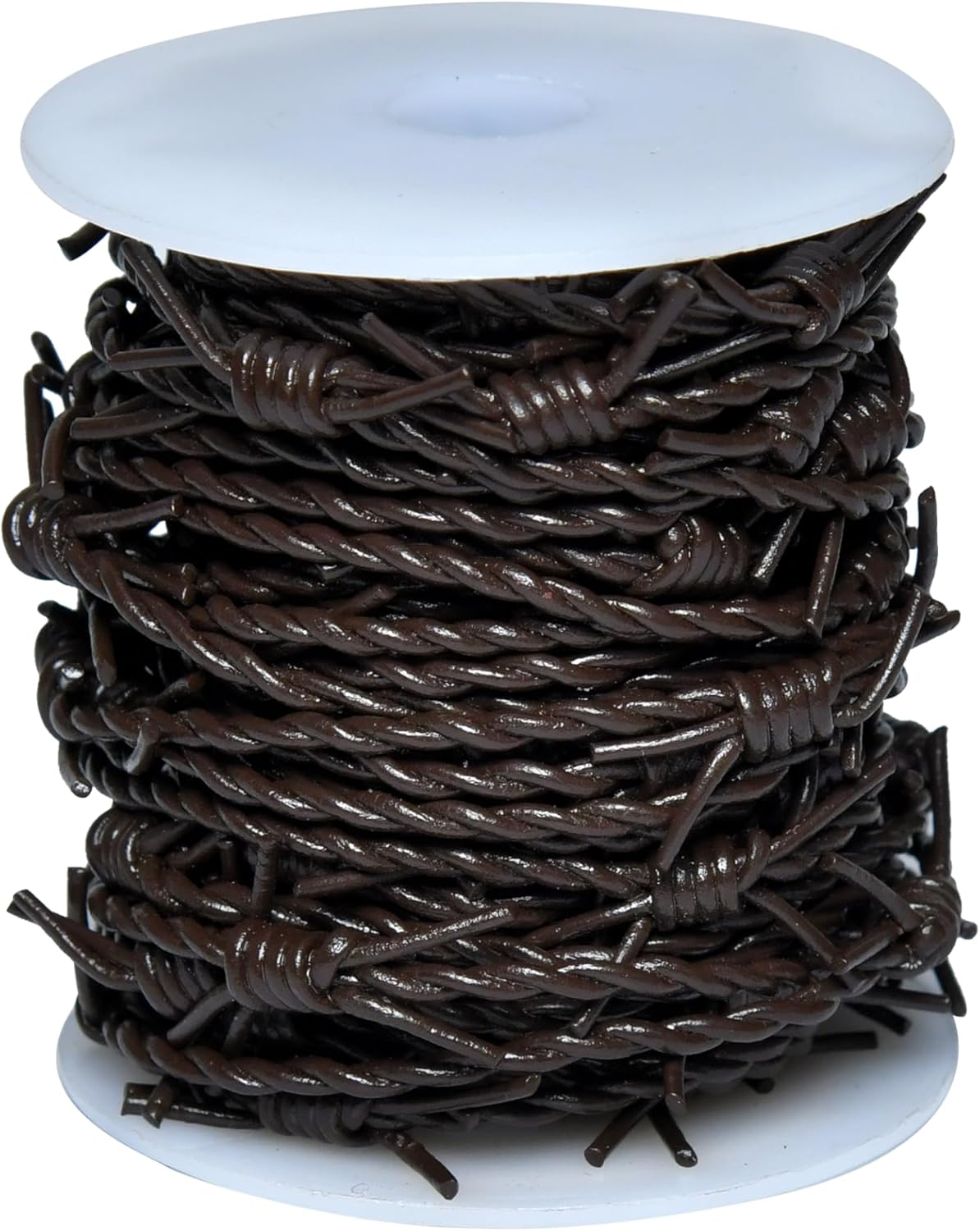 Metallic Cords Essentials Fake Barbed Wire Braid of 1.5 Mm round Leather Cord 10 Meter (32.8 Feet) (Blood Red) - Blood Red image number 2