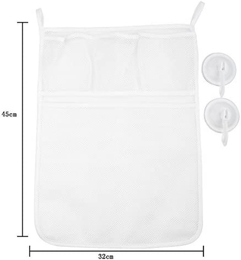 Bath Tub Toy Organizer Large Storage Mesh, 2 Ultra Strong Hooked Suction Cups - for Kids, Toddlers, Adults, Playing for Bathtime image number 1