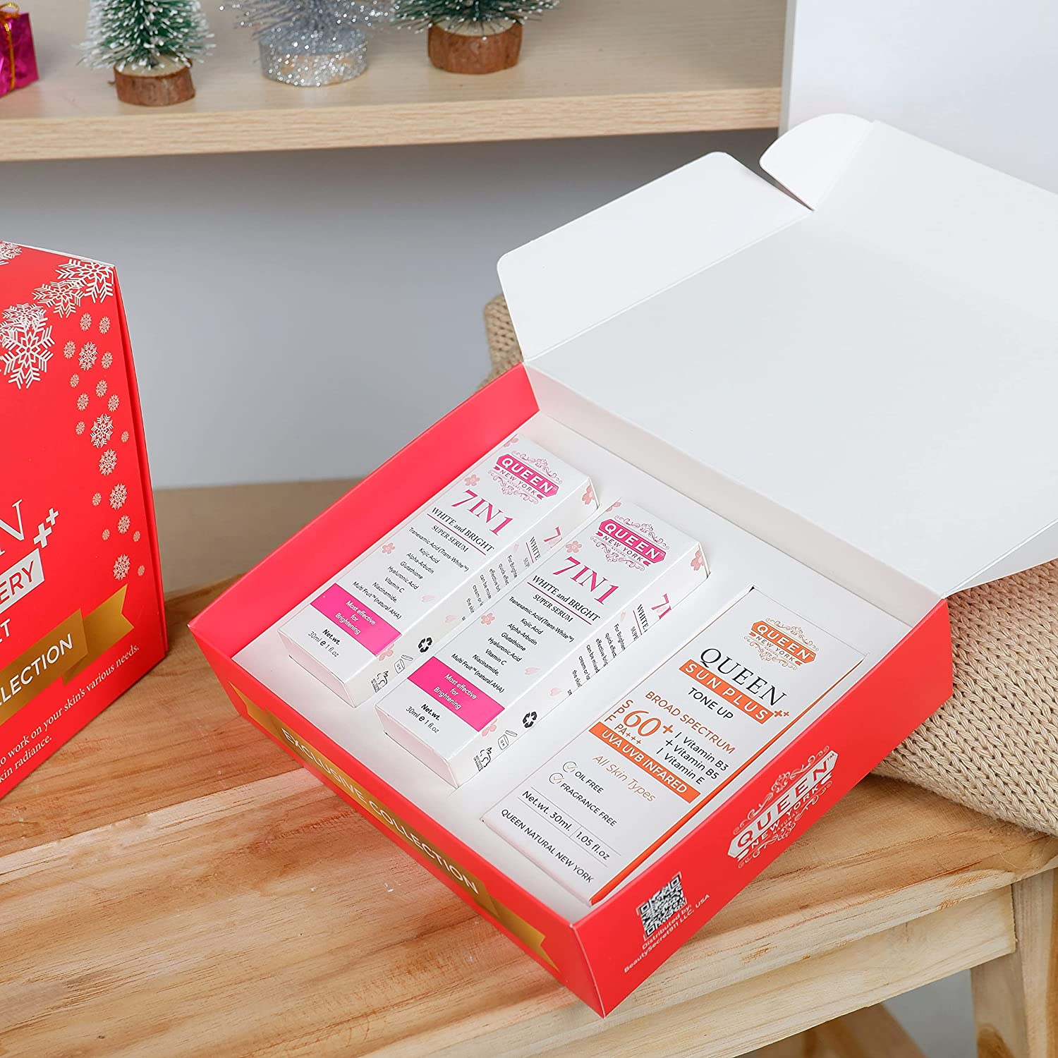 QUEEN 7In1 White Bright Super Serum-5% Tranexamic Acid,5% Kojic Acid,2% Alpha Arbutin-Dark Spot Remover Melasma Treatment anti Aging Vegan Cruelty Free-No FRAGRANCE (Pack of 1) image number 1