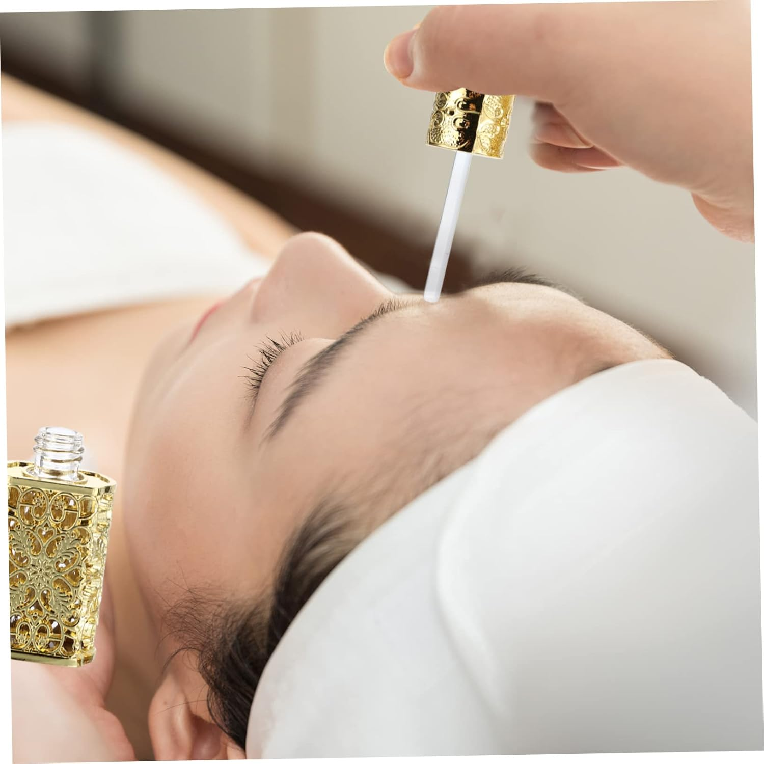 3Pcs Spray Bottle Hollow Flower Engraving Antique Design Essential Oil and Perfume Storage for Travel Crafts and Daily Use image number 4