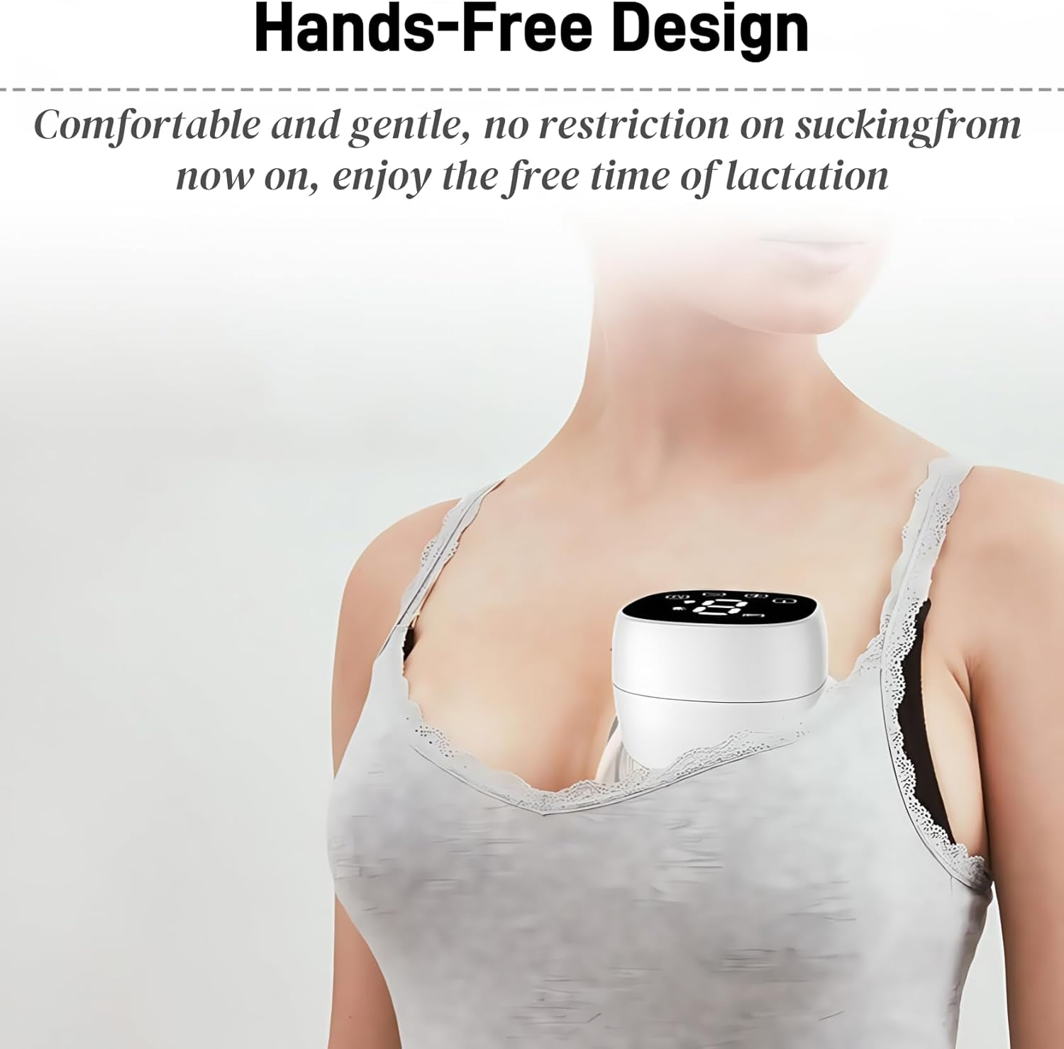 Wearable Electric Breast Pumps with LED Display,Hands Free Breast Pump, Portable Feeding Pump,Comfortable Flange 17Mm, 19Mm, 21Mm,24Mm Inserts, 3 Modes & 9 Levels Electric Portable. Fits All Breasts. image number 4