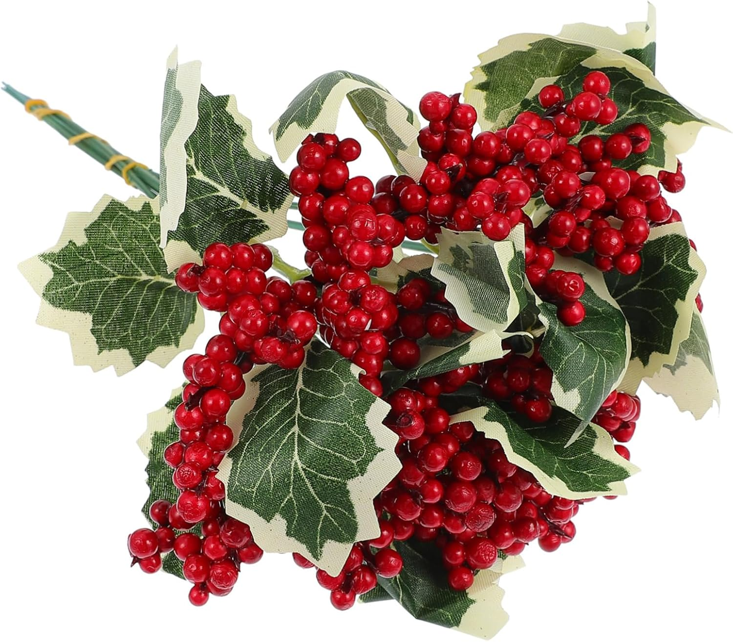 6Pcs Artificial Christmas Berry Decor Fake Berry Xmas Plant Decor for Christmas Tree Window Wall Decoration image number 1