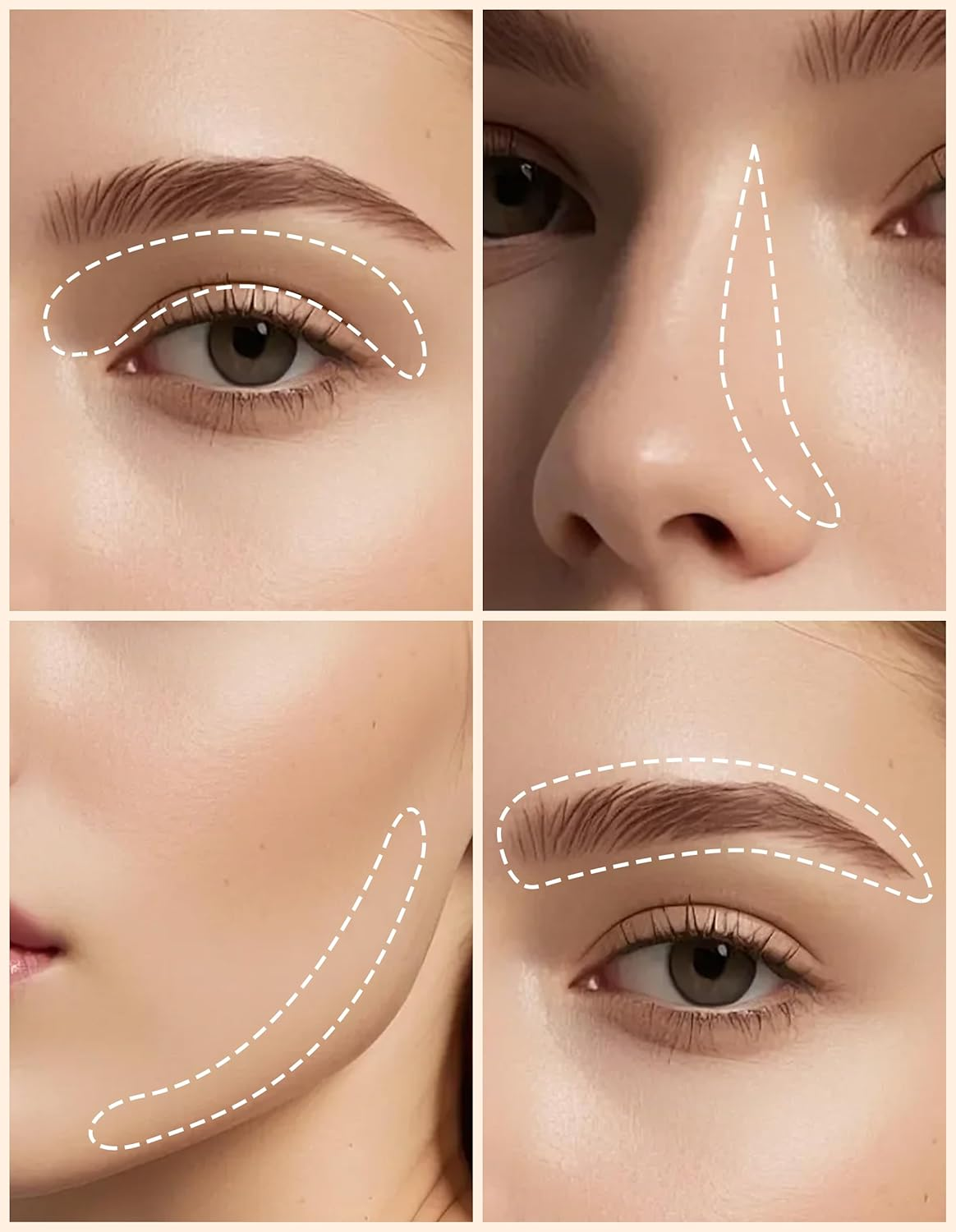 Erinde Eyebrow Powder Makeup Palette, 2 Colors Brow Powder Palette with Brow Brush and Razor, Eyebrow Tint Powder Filler to Shape Natural Brows, Long-Lasting Waterproof Brow Kit #3 - 3 image number 5