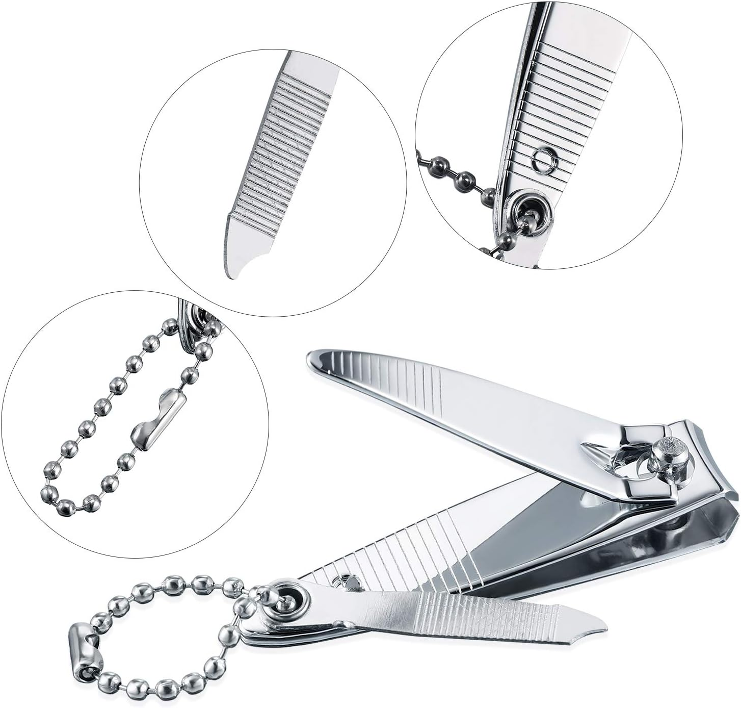Bememo Stainless Nail Clippers Set Fingernail Clippers and Toenail Clippers Nail Cutter Tool Set for Kids, Men, Women 12 Pieces Fingernail Clipper Set