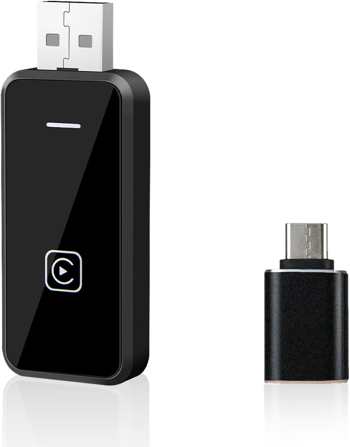 SZMDLX Wireless Carplay Adapter Dongle for Iphone and Android Auto, Plug & Play, 2In1 USB Wire to Wireless Adapter Compatible with Iphone 6/6+ Ios10/10+ Android 11/11+ & 2016+ Cars image number 1