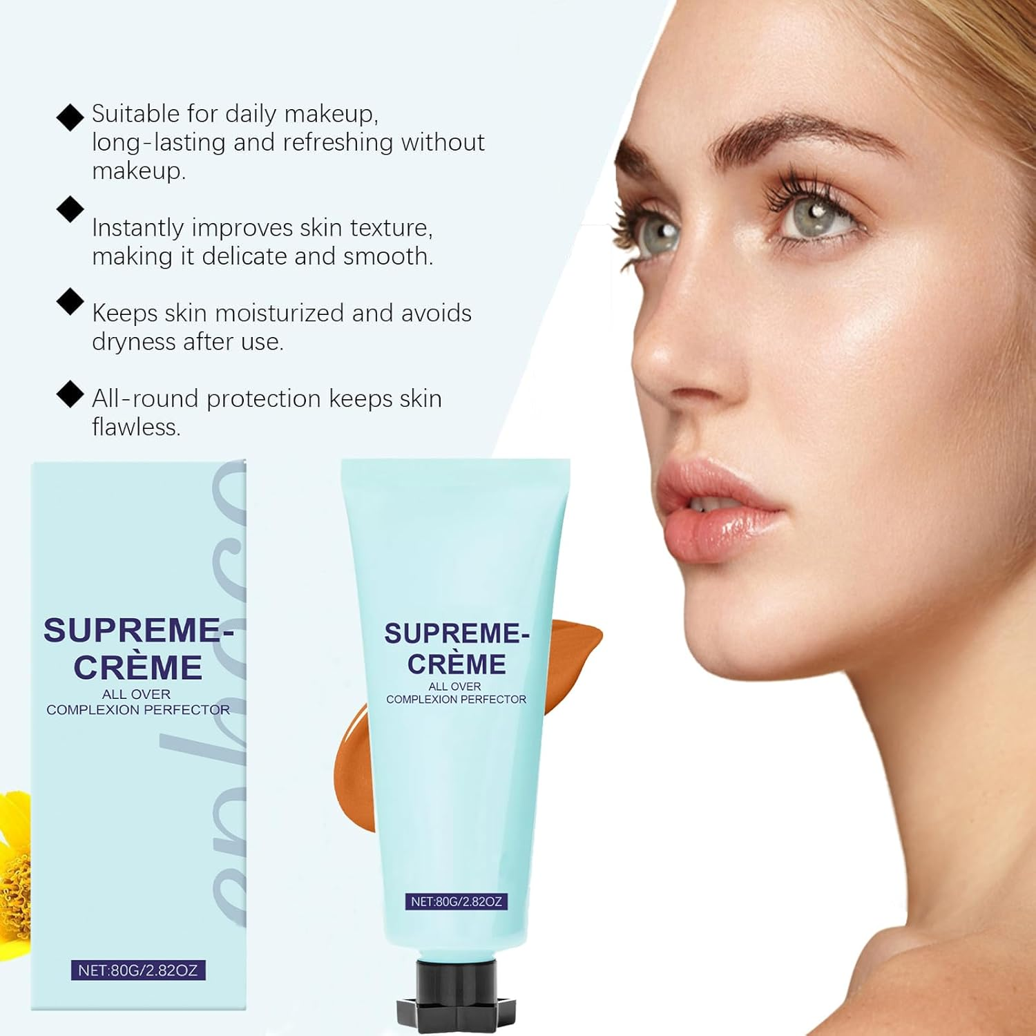 All over Complexion Perfector, Body Coverage Perfector for Legs, Hydrating Full Coverage Concealer, Long-Lasting CC Cream Foundation, Waterproof Skin Tint Evens Skin Toneand Light Foundation image number 6