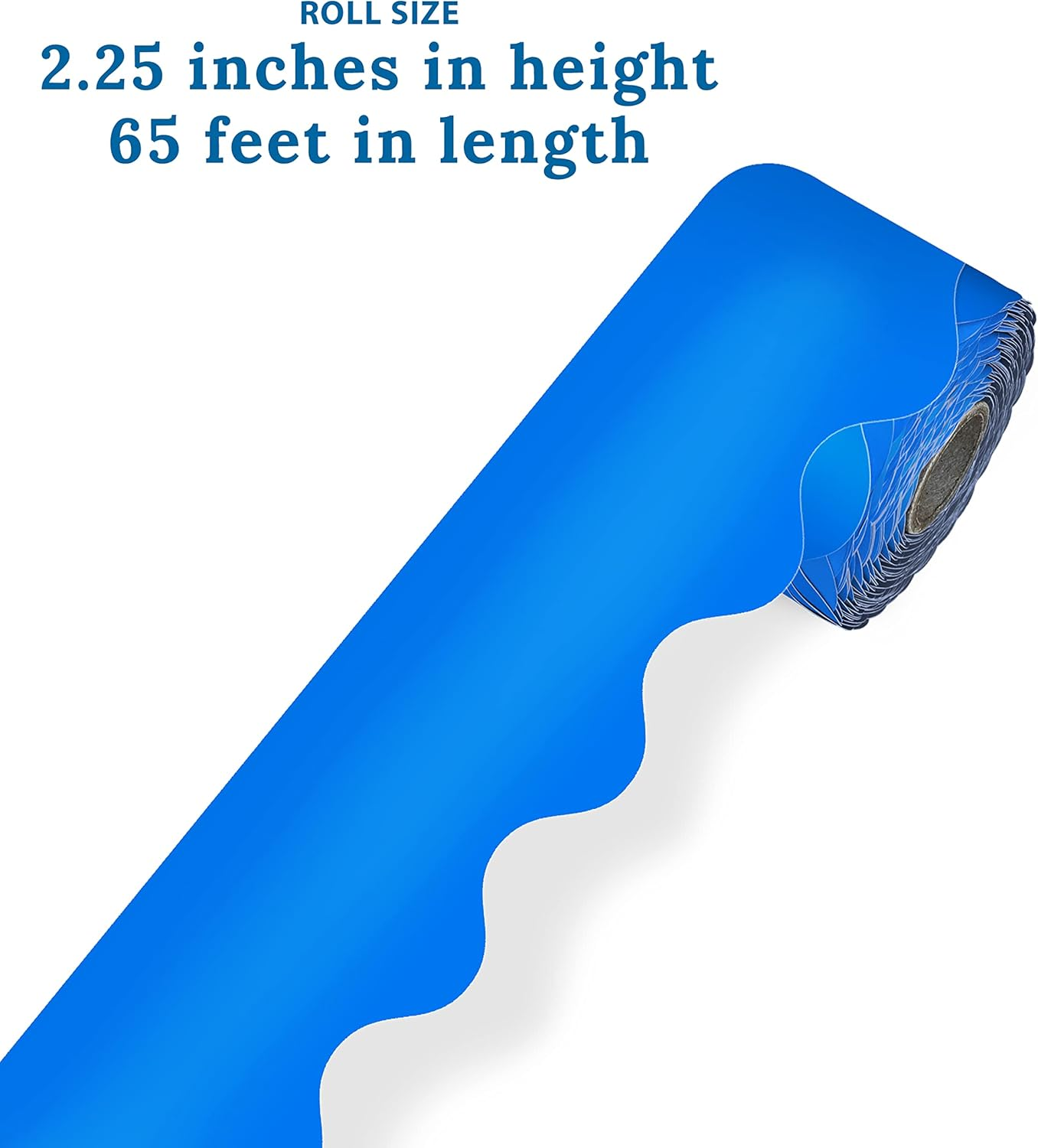 Carson Dellosa 65 Ft Scalloped Blue Bulletin Board Borders, Classroom Borders for Bulletin Board, White Board, Cork Board, Locker, and Classroom D&eacute;cor, Bulletin Board Trim