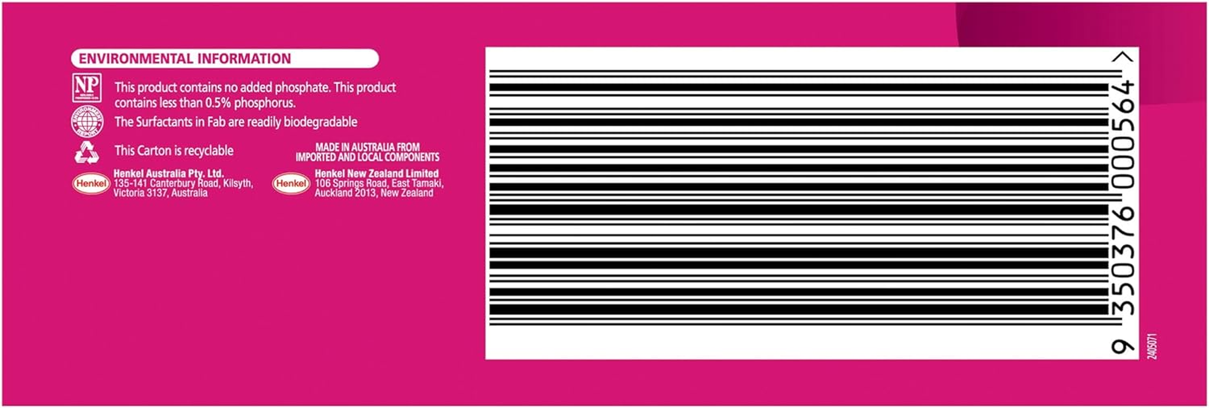 Fab Fresh Frangipani Laundry Powder Detergent 4Kg image number 5