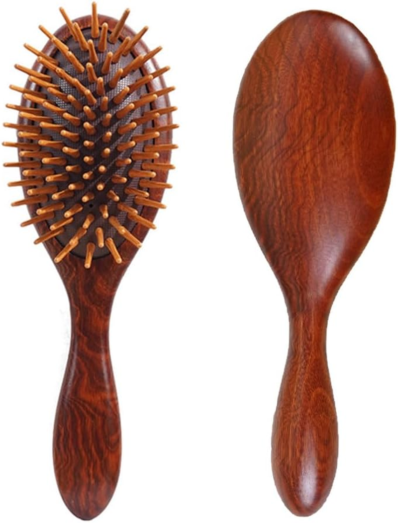 Hair Brush Wooden, Sandalwood Air Cushion Combs Eco Friendly for Scalp Massage -Anti-Static, No Hair Tangle