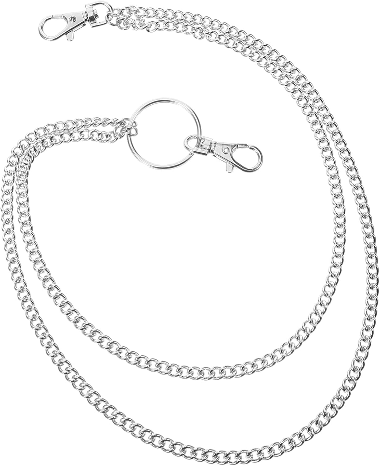 HEALEEP Punk Style Metal Pants Chain for Men Fade-Resistant Waist Decoration Easy Attachment Detachment Accessory for Jeans and Streetwear image number 3