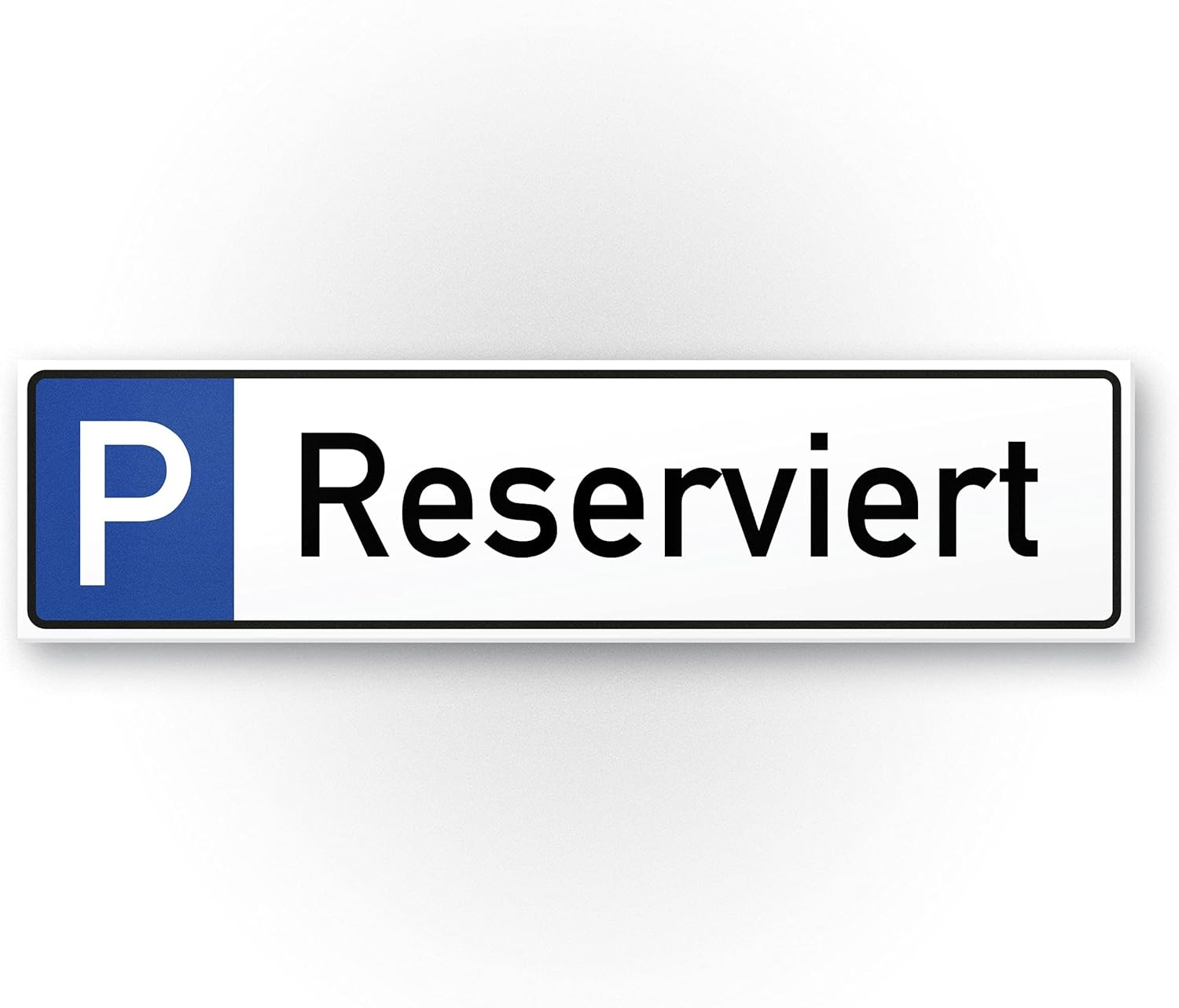 Komma Security Reserved Parking Sign - Private Parking - 40 X 10 Cm - White - Plastic - Minimalist Style image number 2