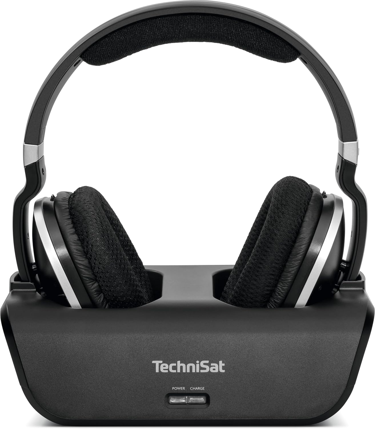 Technisat STEREOMAN 2 V2 Wireless 2.4 Ghz Wireless Headphones for Televisions and Music Systems with Docking Station, Aux-In, Audio Input Optical Black image number 3