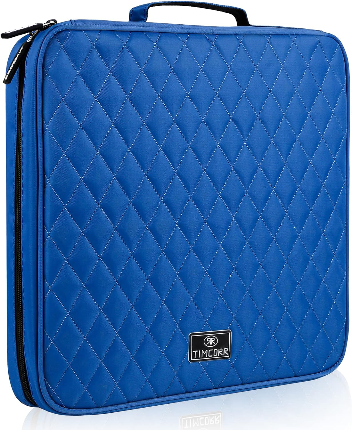 CD Case DVD Holder Storage: 160 Capacity DVD Cases Organizer Portable Wallet Storage - CD Plastic Protective Carrying Binder for Home Travel (Blue)