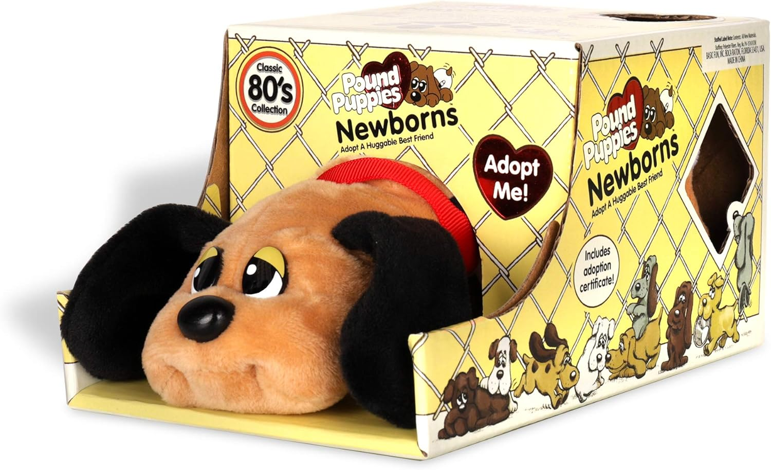 Pound Puppies Newborns - Classic Stuffed Animal Plush Toy - 8" - Brown with Dark Brown Spots - Great for Boys & Girls image number 5