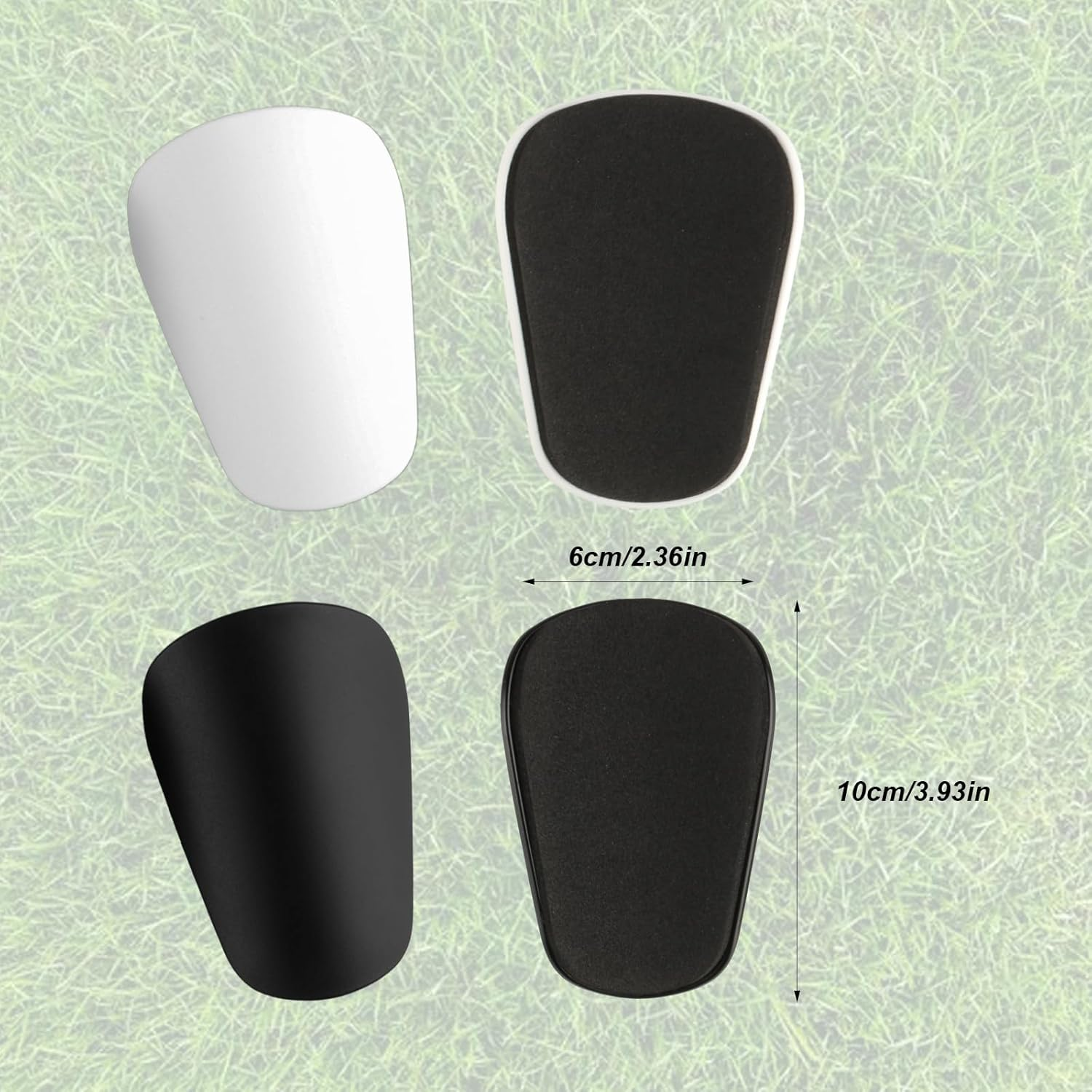 2 Pairs Mini Shin Pads, Small Shin Pads, Football Men, Football Shin Pads, Mini Shin Pads, Protective Equipment for Men, Women, Boys, Girls, Adults, Football Accessories, 10 X 6 Cm