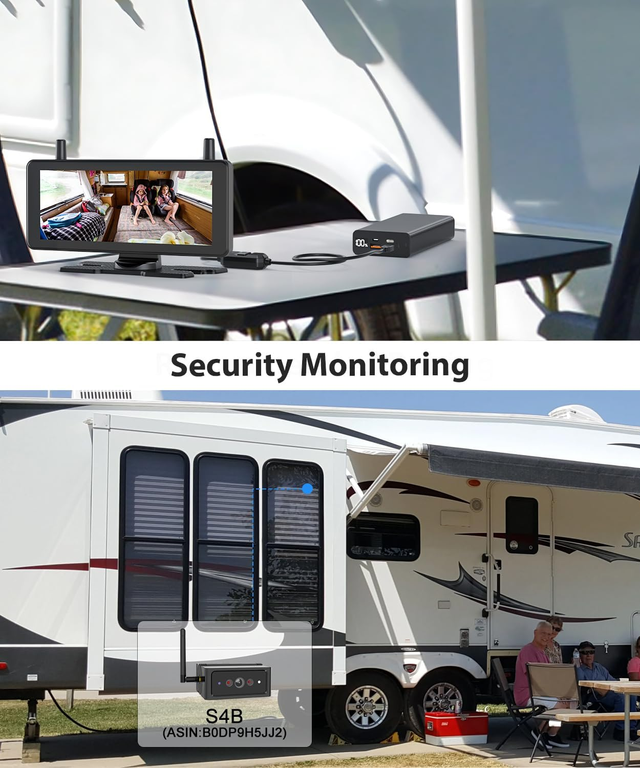 AUTO-VOX USB Charger DC 5V to 12V Charging Cable for Wireless Backup Camera, 4Pin Power Supply for S3A Plus, Solar4B, Solar 5A, Not Occupy Cigarette Lighter Rv/Car Accessirous image number 2